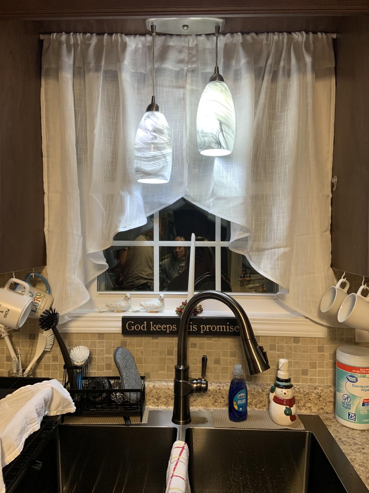 RYB HOME Short Kitchen Valances and Curtain Set for Small Windows customer photo 1