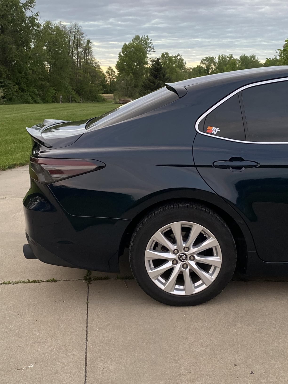 JDM Style Glossy Black Rear Window Roof Spoiler Compatible with 2018-2024 Toyota Camry LE SE XSE XLE Hybrid TRD customer photo 1
