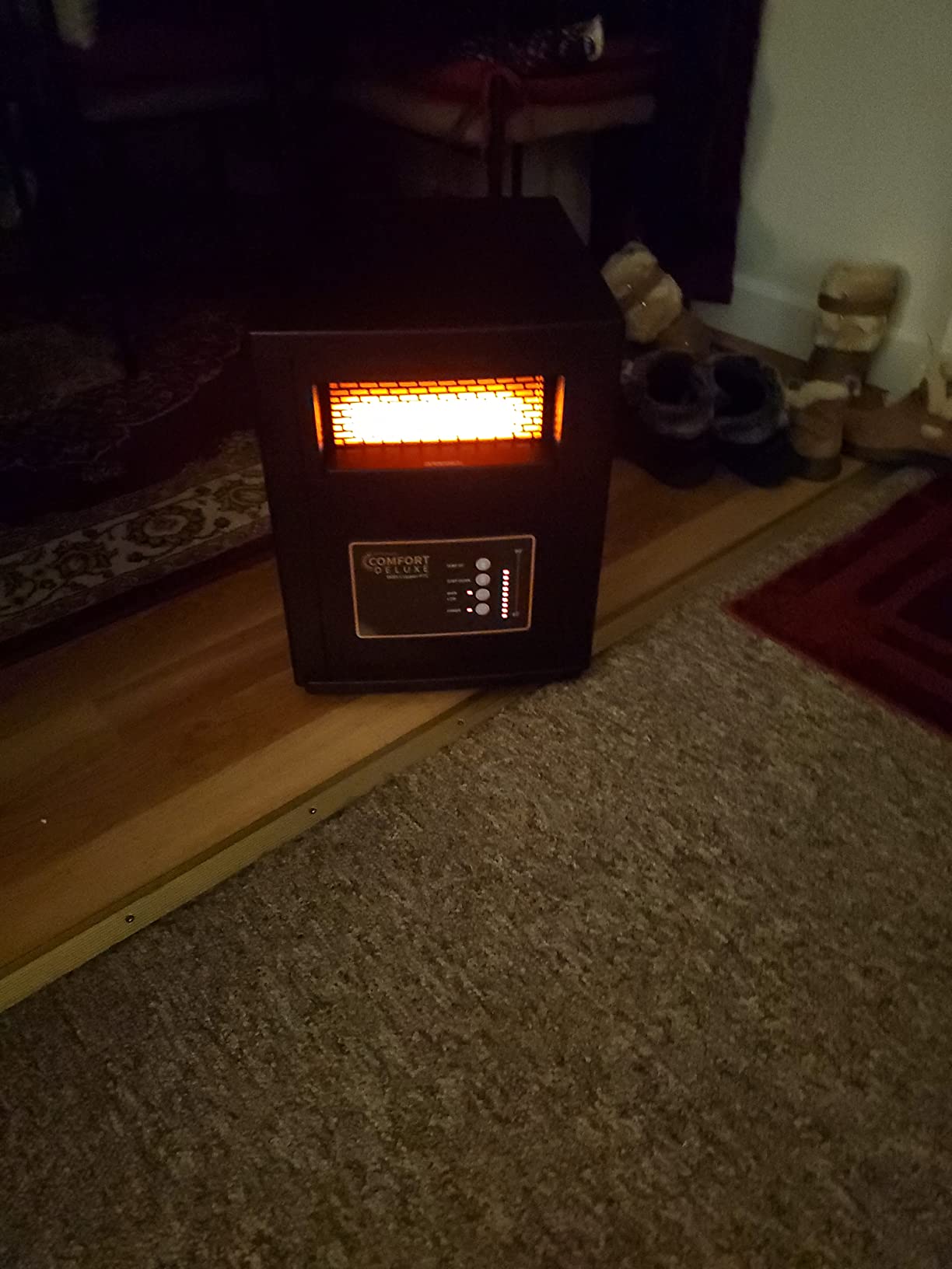 Comfort Deluxe by Airnmore, with Copper PTC, Infrared Space Heater with Remote,1500W,ETL Listed with High and Low Settings, Good for Small to Large Room's, 2-year warranty. customer photo 1