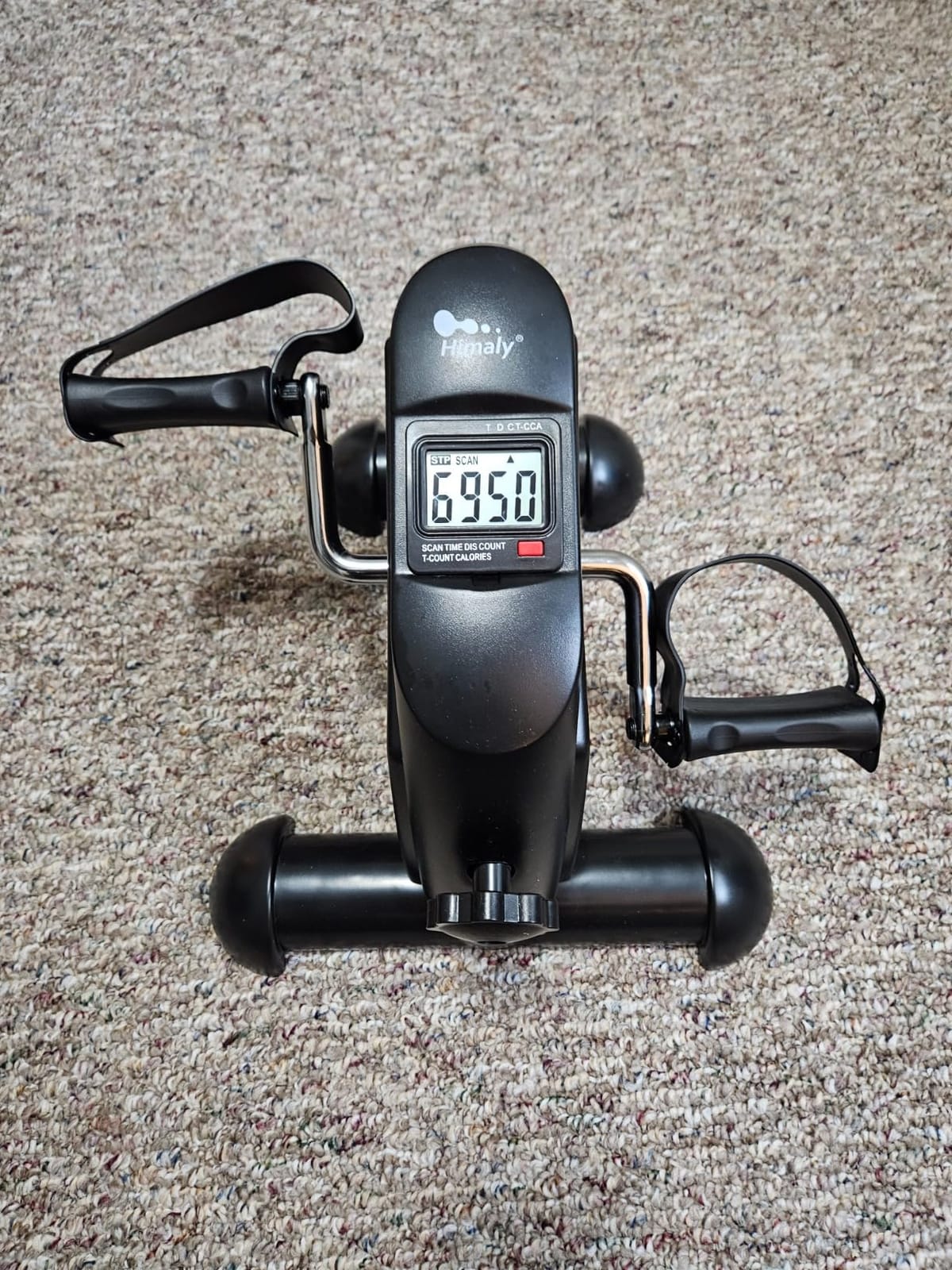 Mini Exercise Bike, himaly Under Desk Bike Pedal Exerciser Portable Foot Cycle Arm & Leg Peddler Machine with LCD Screen Displays customer photo 2