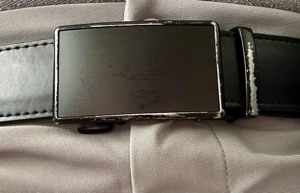 CHAOREN Mens Leather Ratchet Belt 2 Pack - Customizable Fit (35mm) customer photo 2