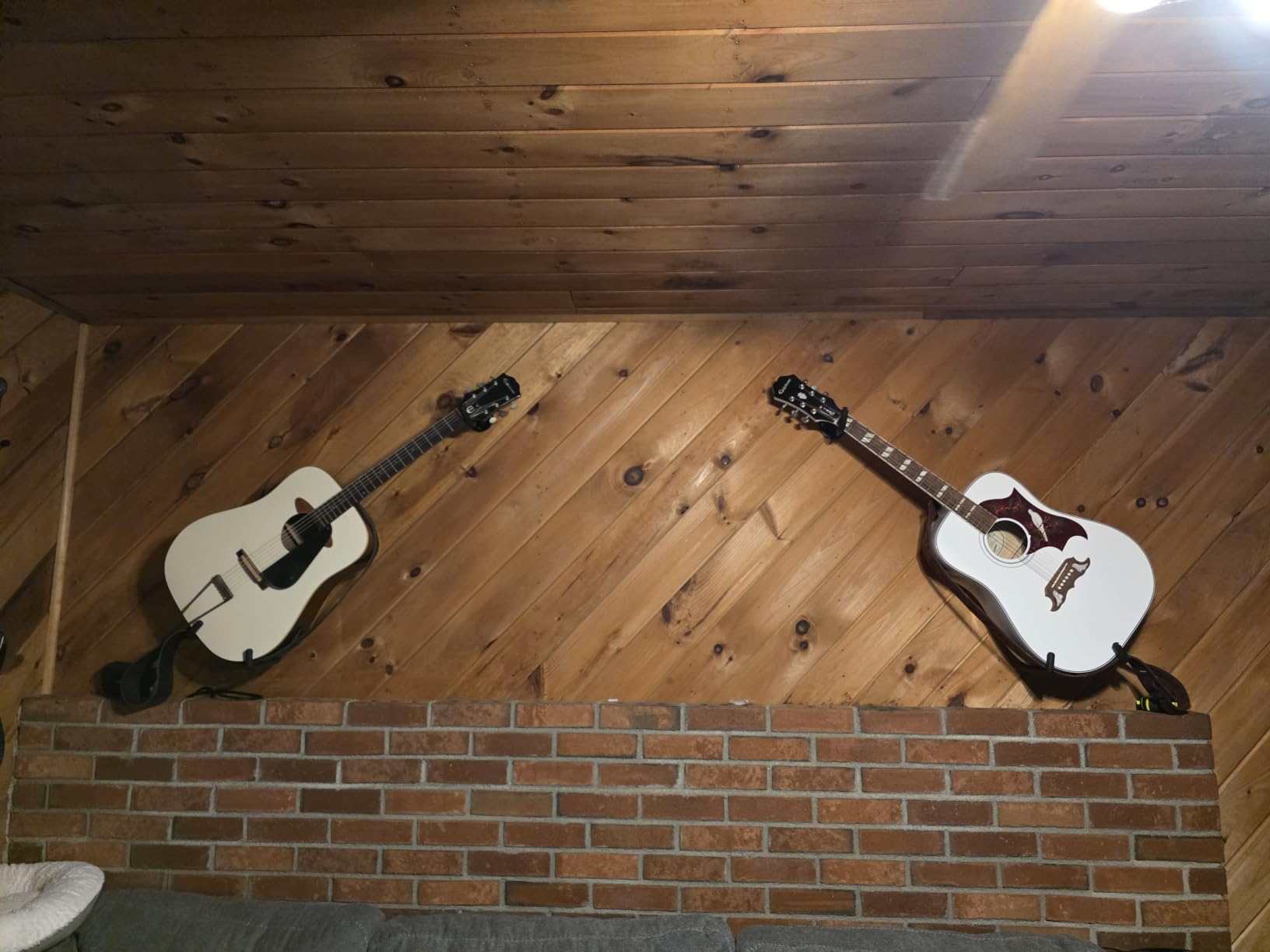 Guitar Wall Mount for Acoustic, Electric and Bass Guitars, Ukulele, Banjo, Mandolin – Horizontal Wall Hanger Holder, Heavy Duty Metal, Easy Installation (1 Pack) customer photo 2