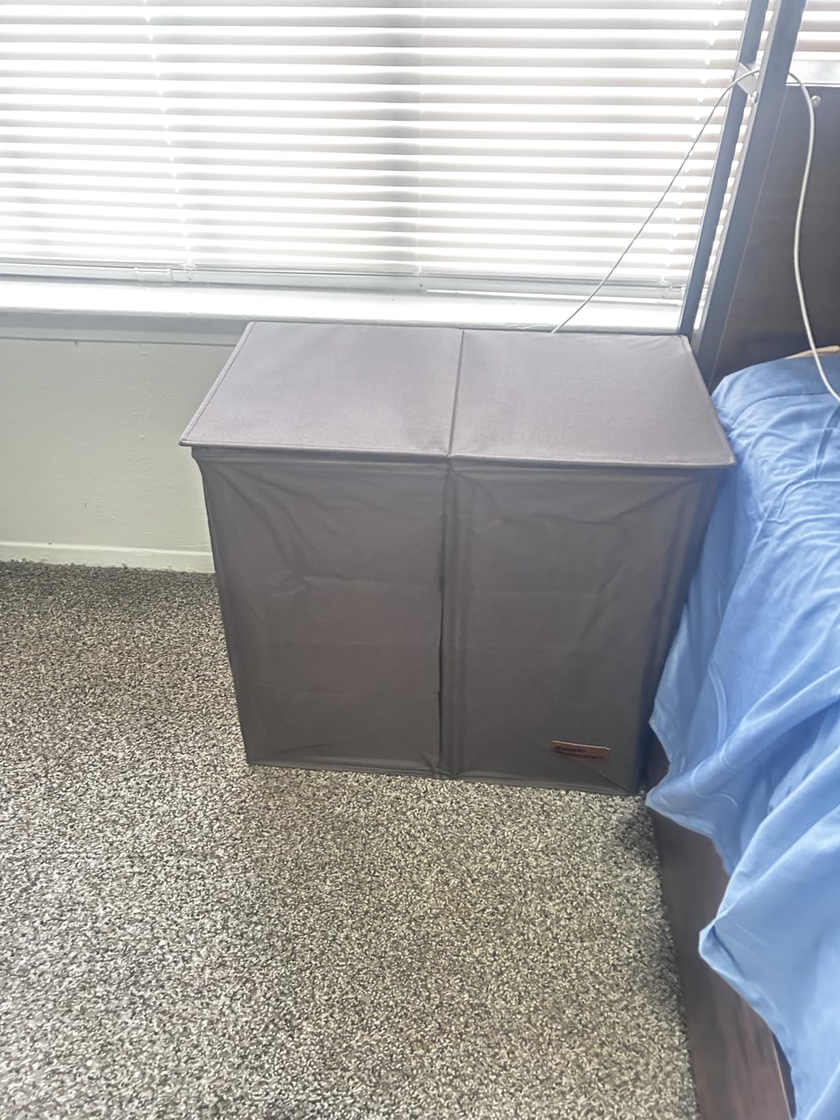 Simple Houseware Double Laundry Hamper with Lid & Removable Bags, Black customer photo 1