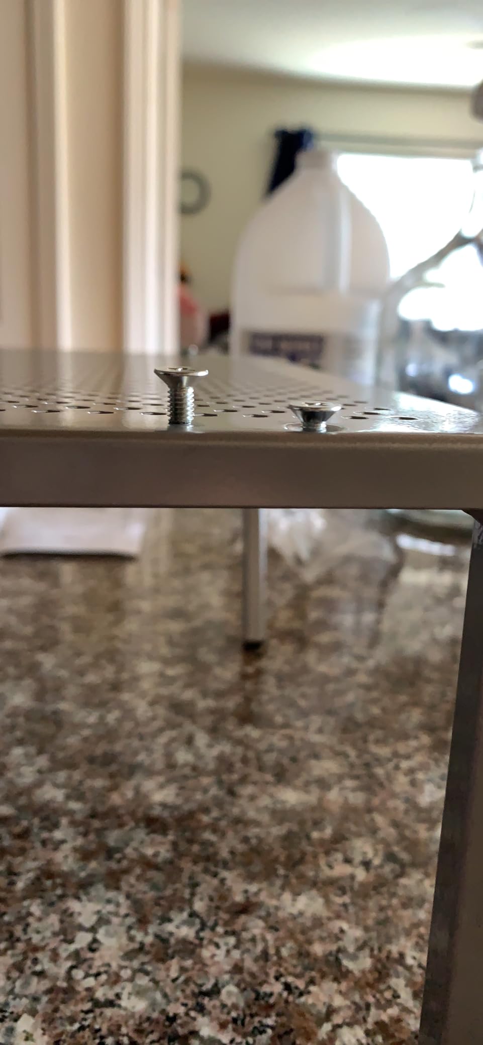 Simple Houseware Expandable Stackable Kitchen Counter Shelf Organizer, White, Metal Top, 11.25