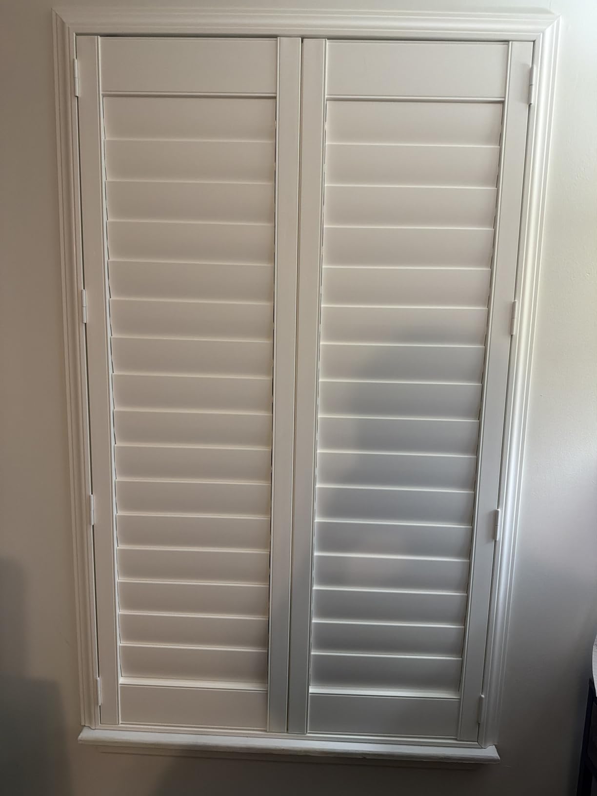 Suncraft Shutters -Plantation Shutters –Custom Made Window Blinds – No Front Tilt Rod - Easy DIY Installation – Interior Plantation Shutters -Privacy Blinds for Kitchen, Bath, Bedroom customer photo 1