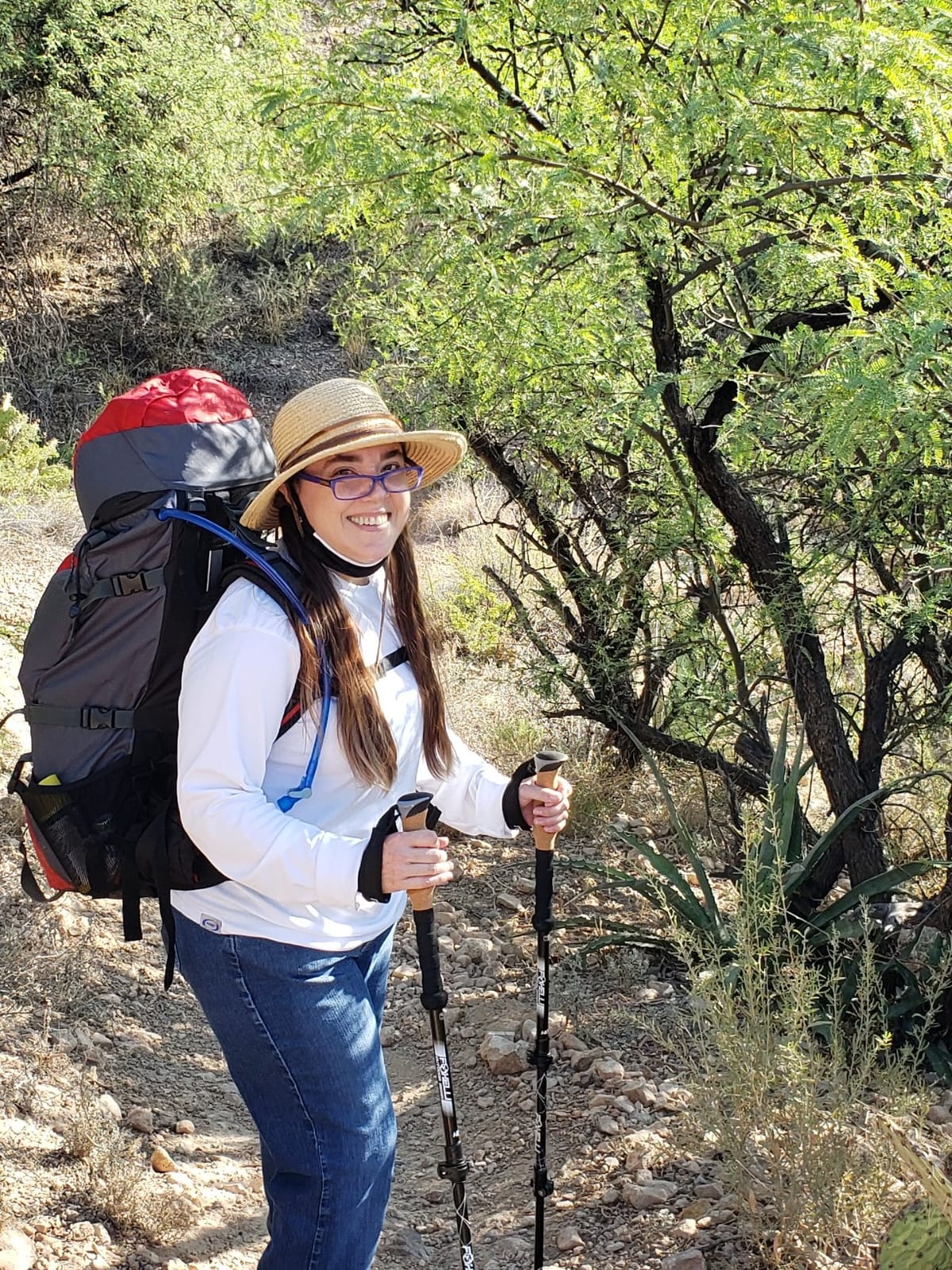 Foxelli Trekking Poles – Lightweight Collapsible Aircraft Grade Aluminum Hiking Poles with Cork Grips Quick Locks & All-Terrain Accessories – Pair of 2 customer photo 2