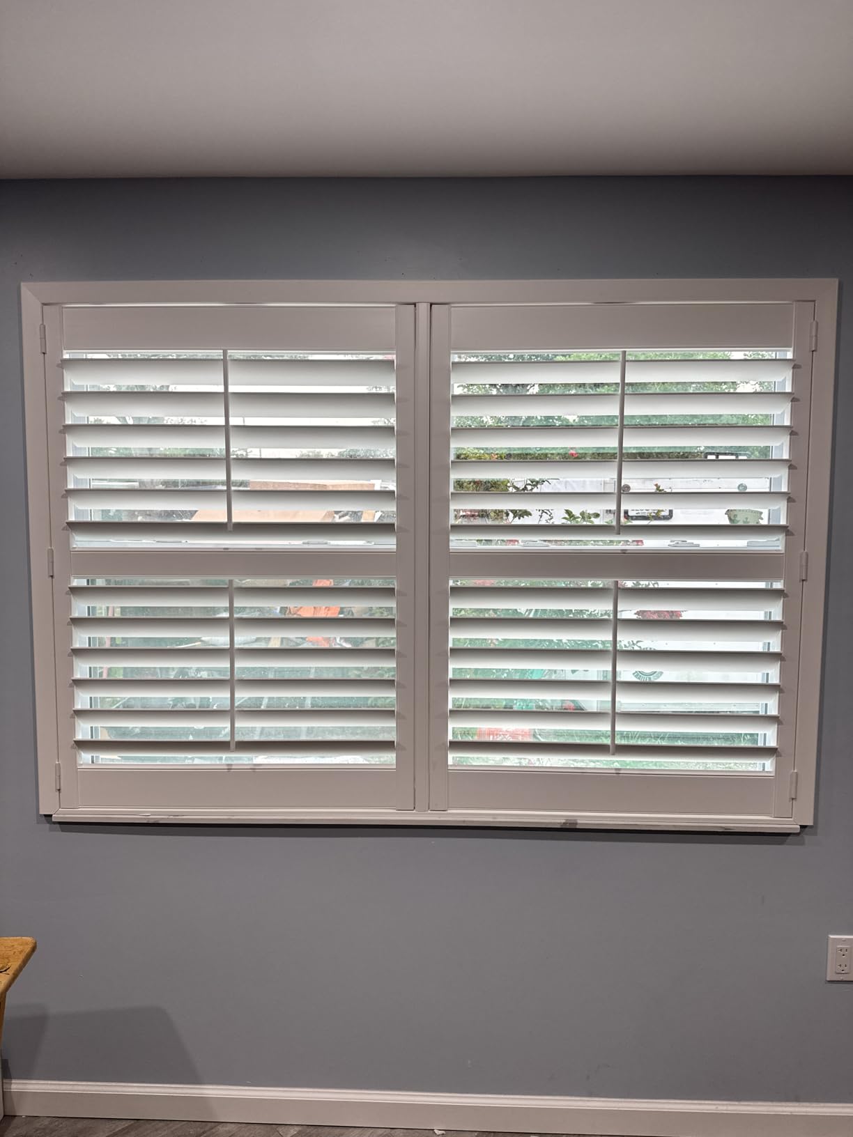 SUNCRAFT SHUTTERS-Plantation Shutters-Interior-Window COVERINGS-Custom Made in 10 Days- DIY Install -Made in North America-Never Needs Painting -25 Year Warranty-Traditional Front TILT Rod customer photo 1