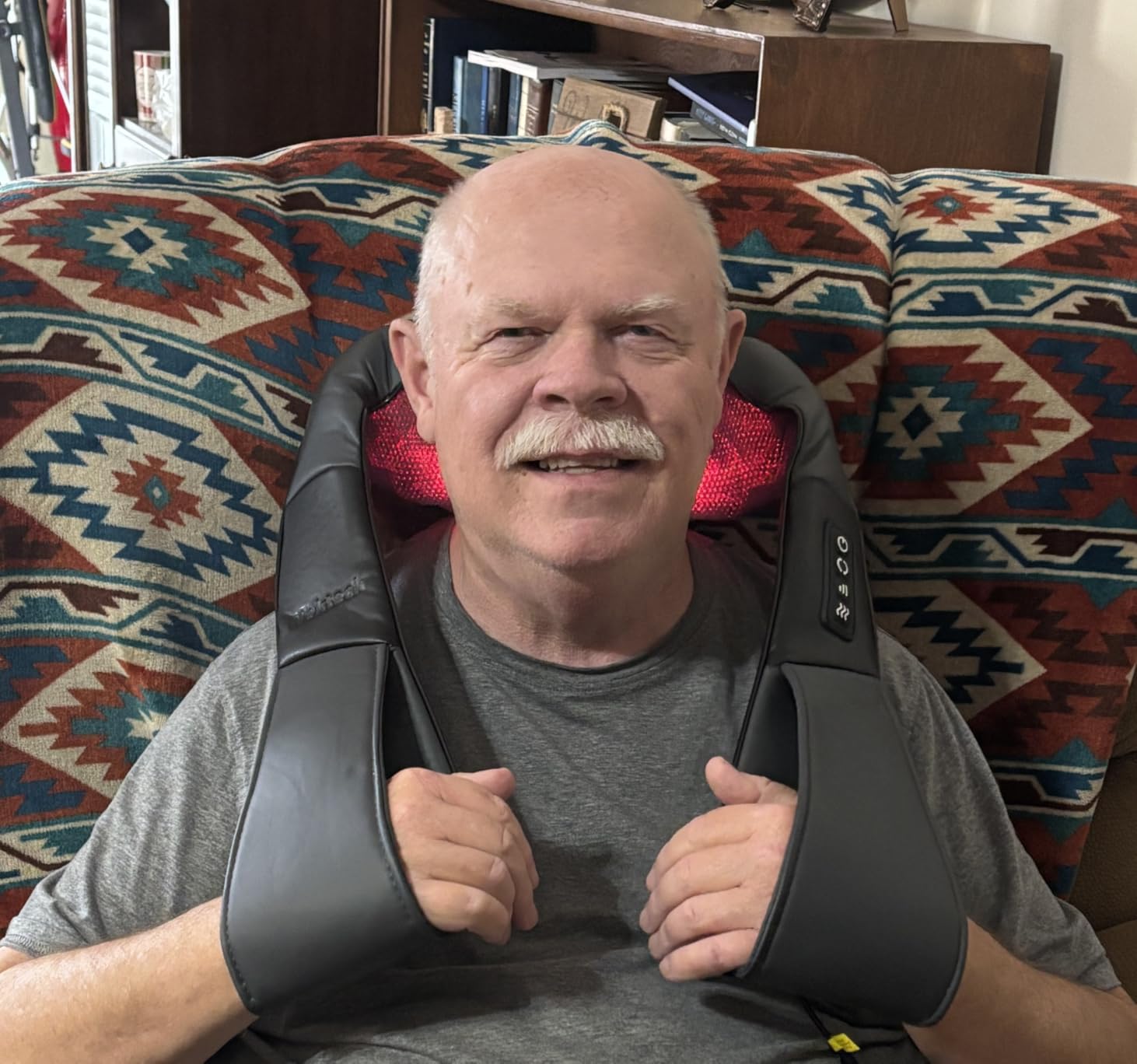 Nekteck Shiatsu Neck Massager with Heat for Pain Relief, NOT Cordless customer photo 2