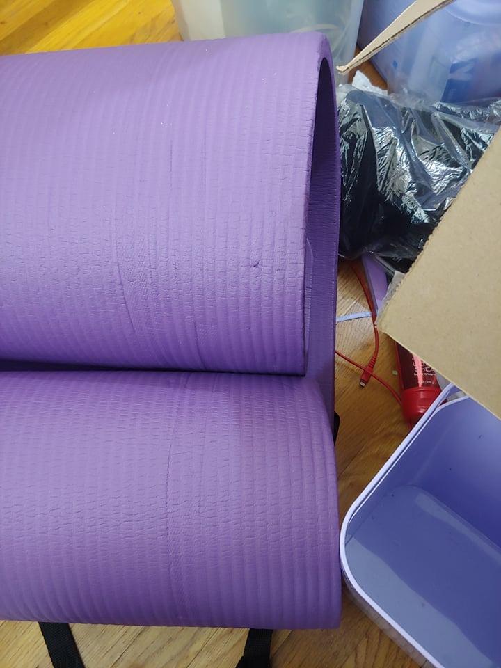 BalanceFrom All Purpose 1-Inch Extra Thick High Density Anti-Tear Exercise Yoga Mat with Carrying Strap, Multiple Colors customer photo 2