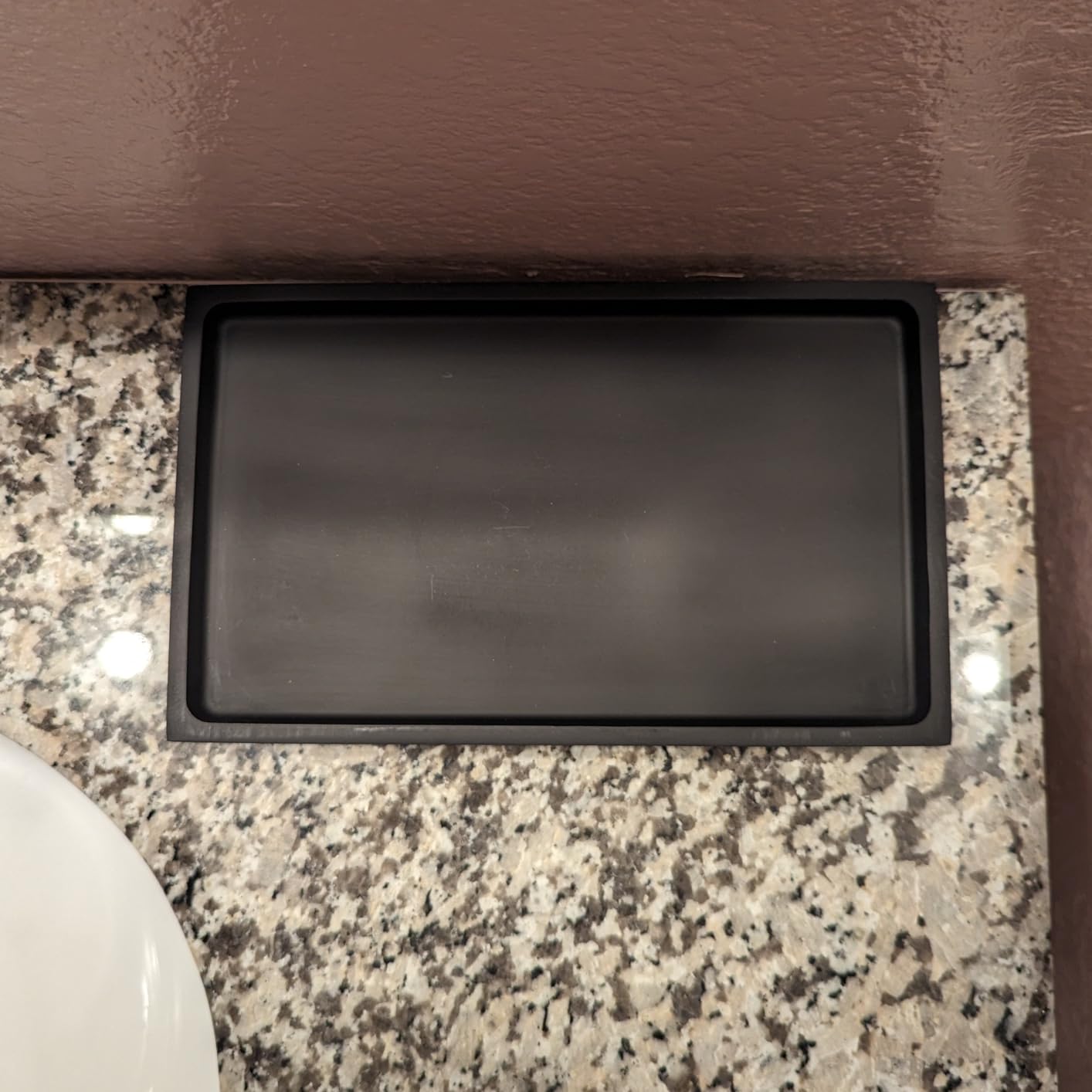 Luxspire Resin Bathroom Tray for Countertop Organizer, Mini, White Marble customer photo 1