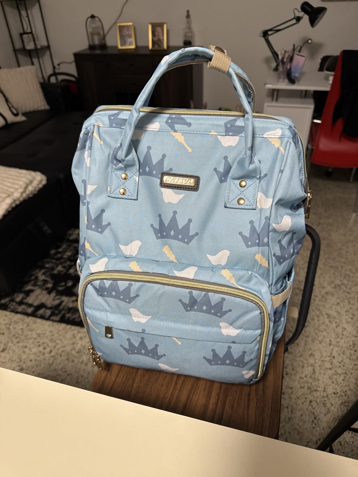 GAIVP Diaper Bag Backpack for Women, Baby Bags for Girls,Diaper Bag with Changing Pad, and Insulated Pockets (Dark Grey +Light Grey) customer photo 2