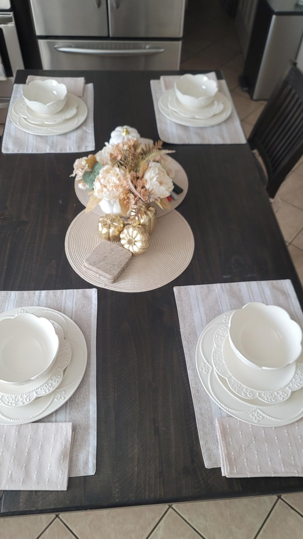 winemana Fall Decorations for Home Mini Pumpkins Gourds & Leaves Set customer photo 2