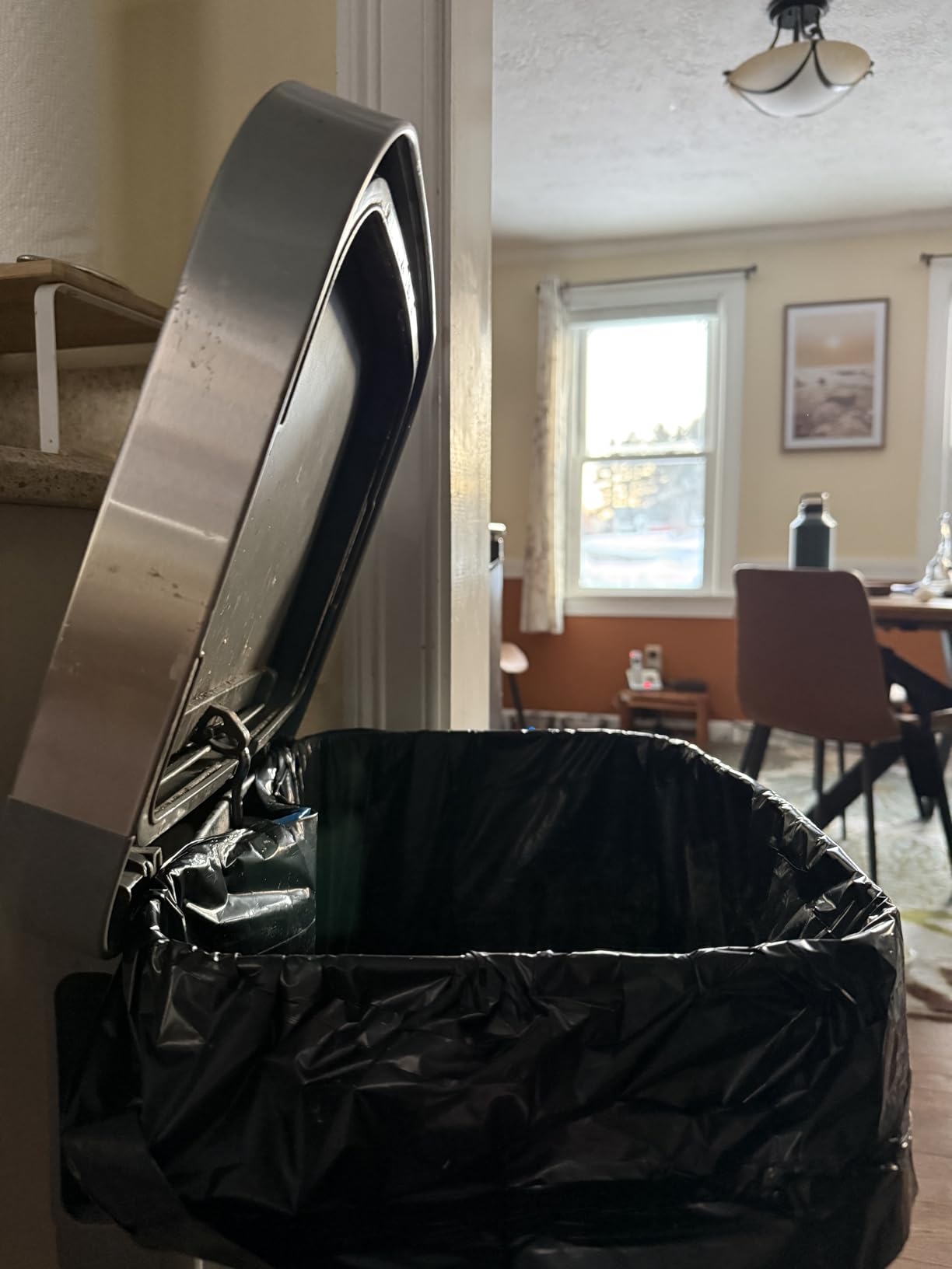 Glad Stainless Steel Trash Can with Clorox Odor Protection, 20 Gal, Pewter customer photo 1