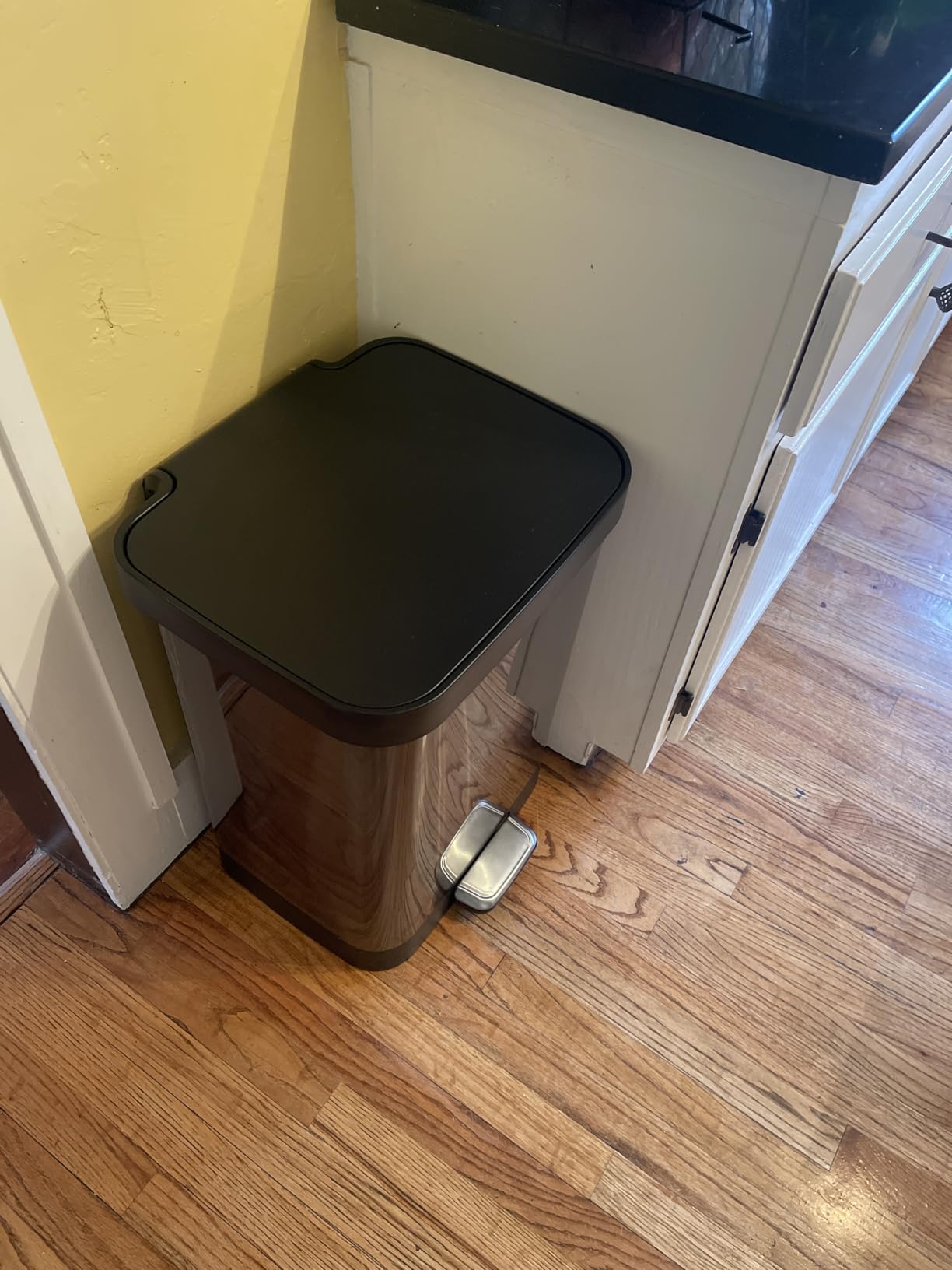 Glad Stainless Steel Trash Can with Clorox Odor Protection, 20 Gal, Pewter customer photo 2
