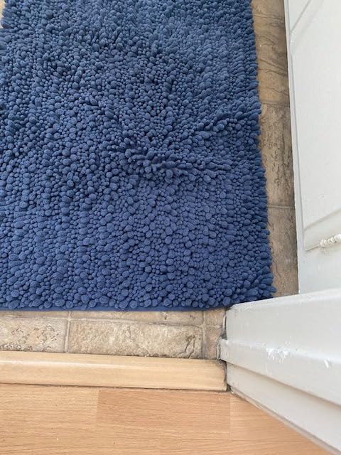 Yimobra Bathroom Rugs Non-Slip Washable – Extra Soft & Absorbent Chenille Bath Mat, Quick-Dry Plush Shaggy Floor & Vanity Bath Rugs for Tub & Shower, Modern Home Decor Accessories, 24 x 17, Grey customer photo 2