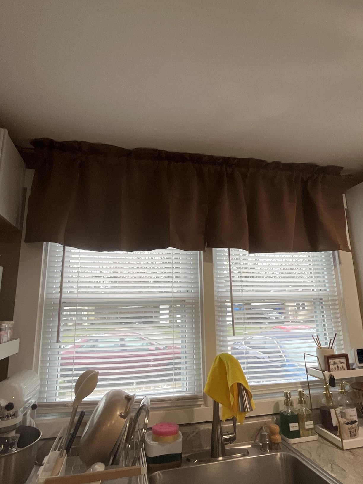 Hiasan Grey Valance Curtains for Window 42 x 18 Inches 1 Panel customer photo 2