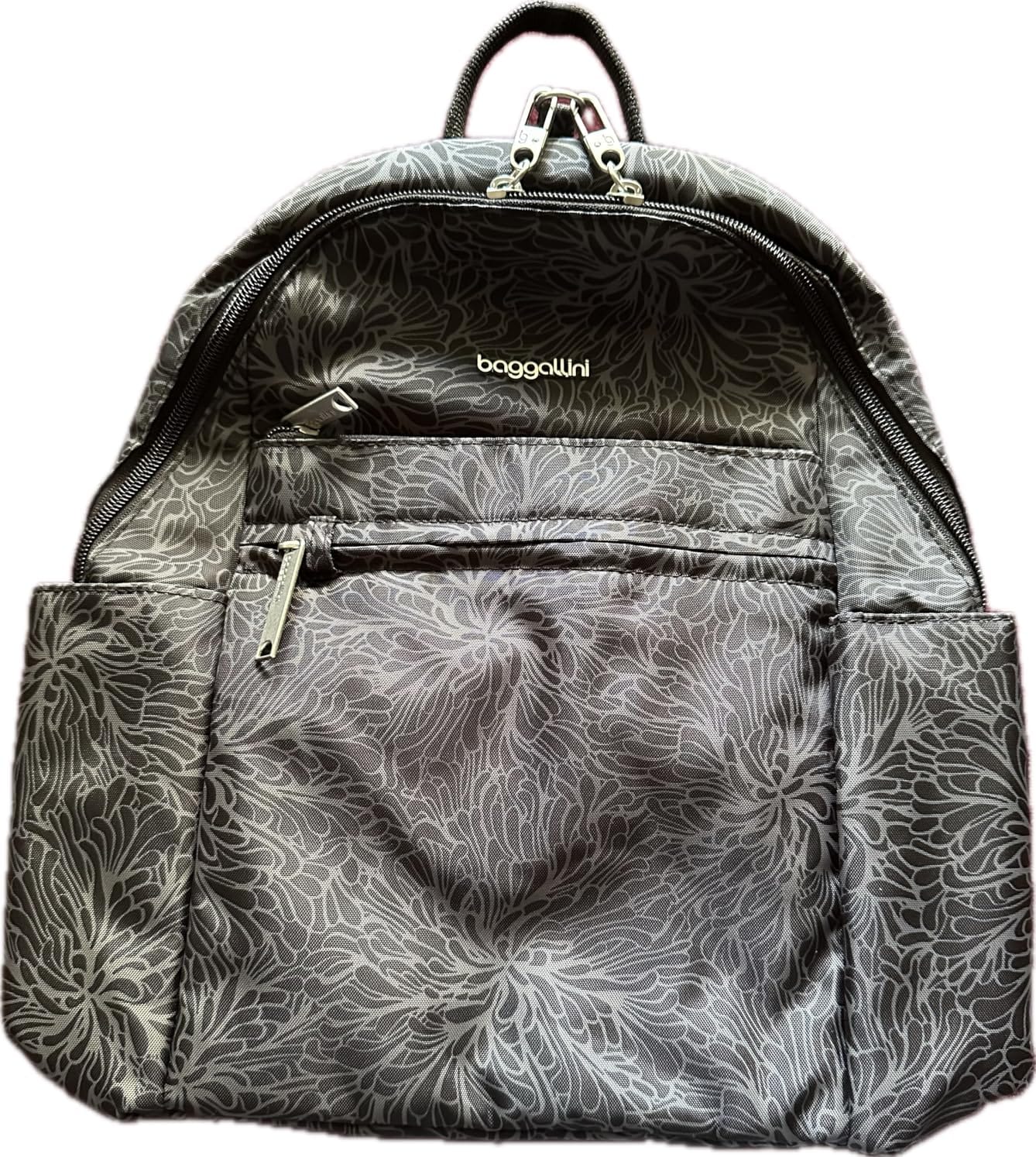 Baggallini Securtex® Anti-theft Vacation Travel Backpack 10x13 Slash-Resistant Nylon Daypack w/RFID, Charcoal customer photo 1