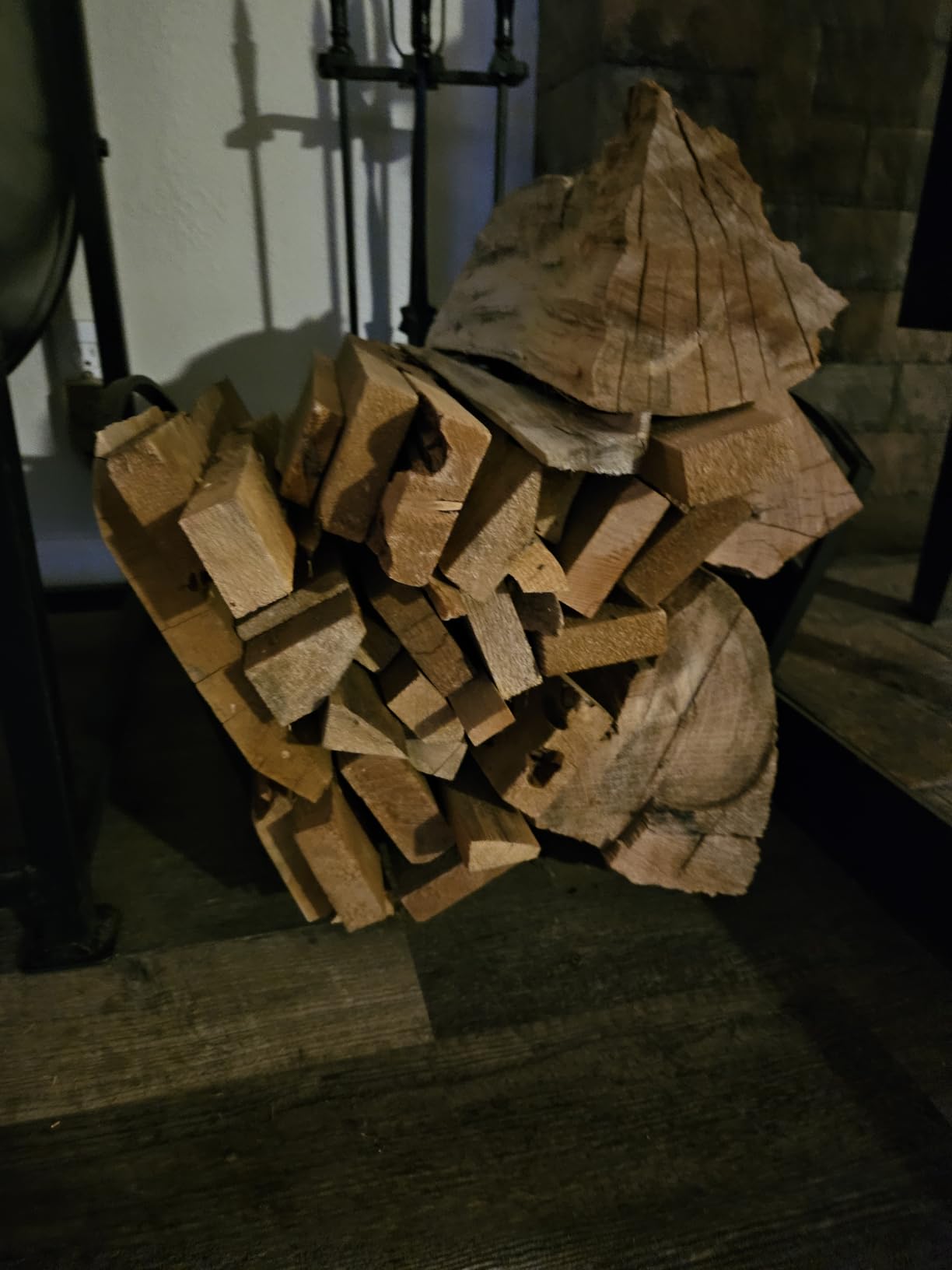 Fire Beauty Fireplace Log Holder Folding Firewood Rack,Stacking Rack,Storage Rack for Firewood, Indoor, Outdoor,Heavy Duty Steel customer photo 2