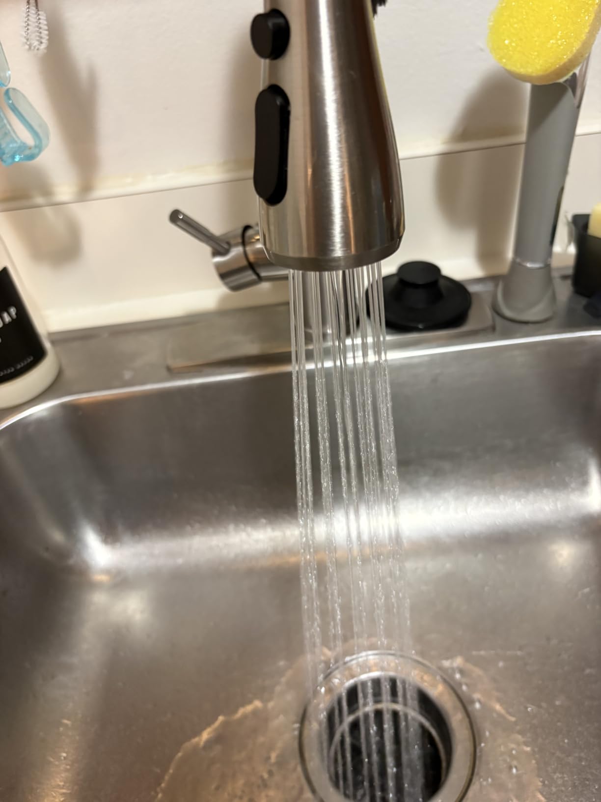 FORIOUS Kitchen Faucets Pull Down Sprayer, Stainless Steel, Brushed Nickel customer photo 2