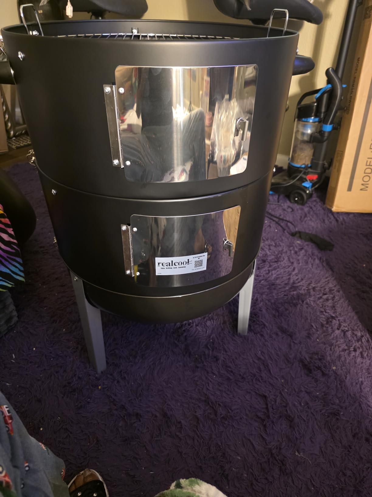 Realcook Charcoal BBQ Smoker Grill - 20 Inch Vertical Smoker customer photo 1