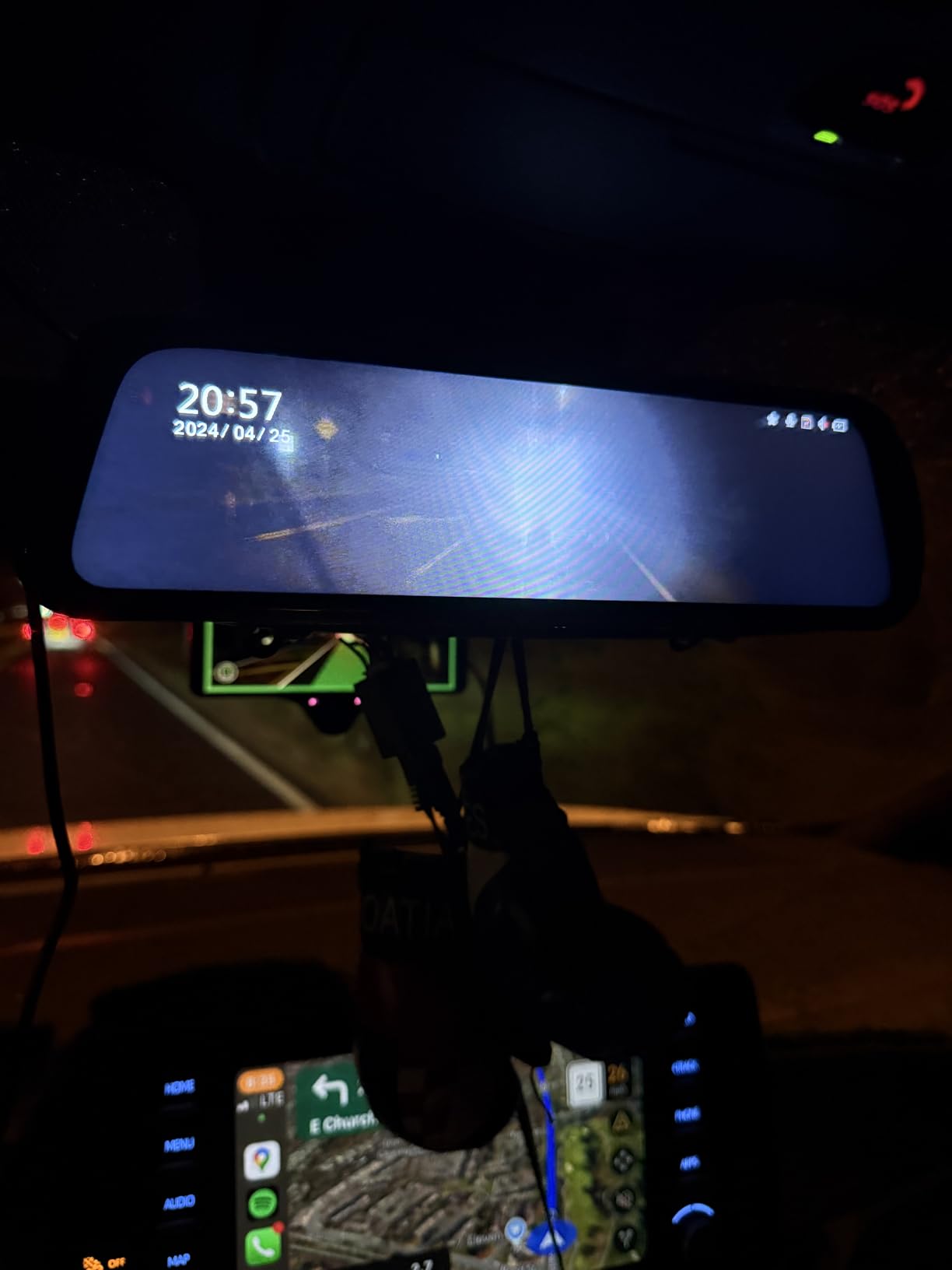 Upgraded 10'' Rear View Mirror Camera Mirror Dash Cam Front and Rear 1080P Backup Camera Full Touch Screen w Loop Recording, G-Sensor Night Vision 170° Wide Angle customer photo 1