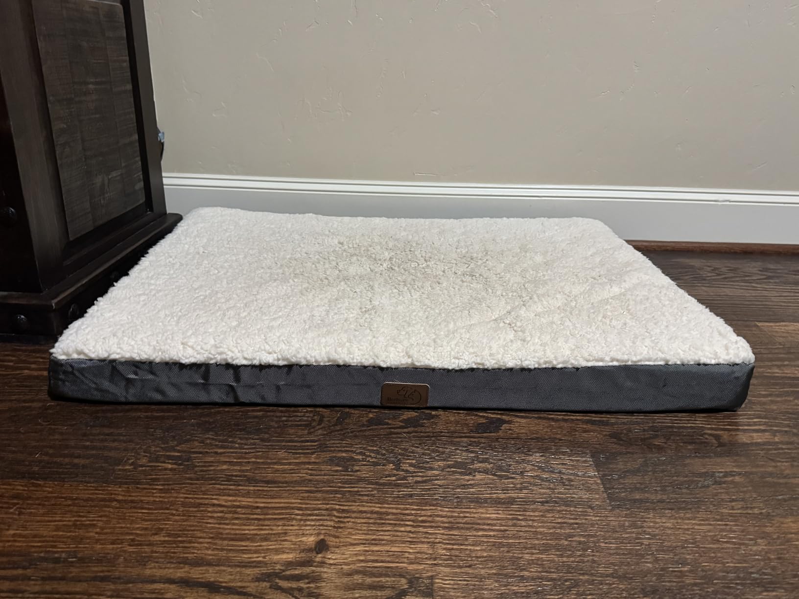 Bedsure XL Dog Bed, Extra Large Pet Bed with Comfy Sherpa,44x32in Grey customer photo 1