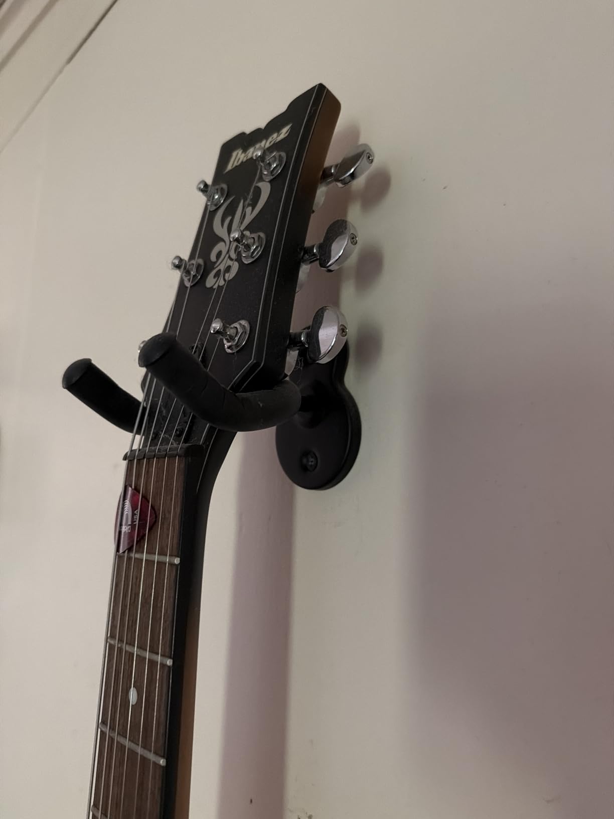 Sound harbor Guitar Wall Mount Hanger Acoustic Electric Bass Guitar Wall Hook Black Metal Holder customer photo 1