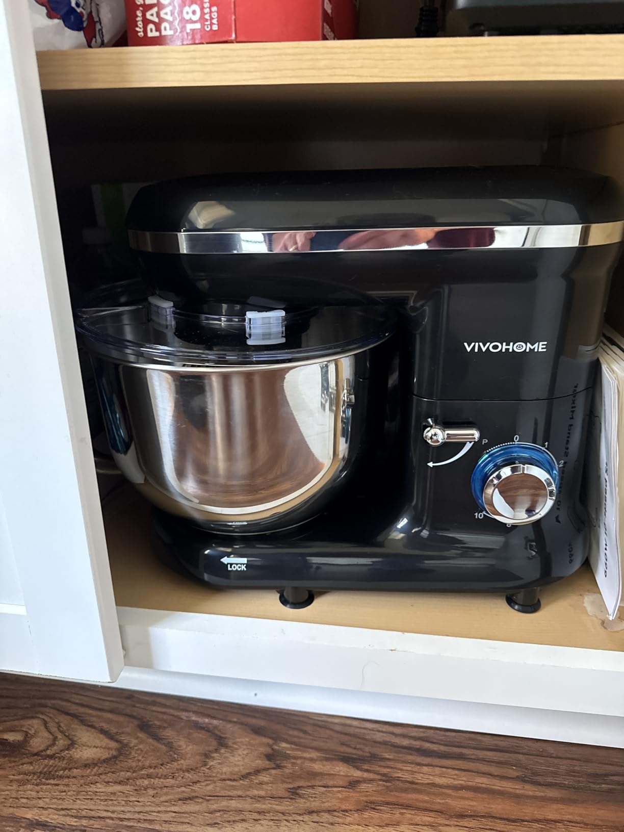 VIVOHOME Stand Mixer, 6-Quart Tilt-Head Kitchen Mixer with Bowl, Black customer photo 1
