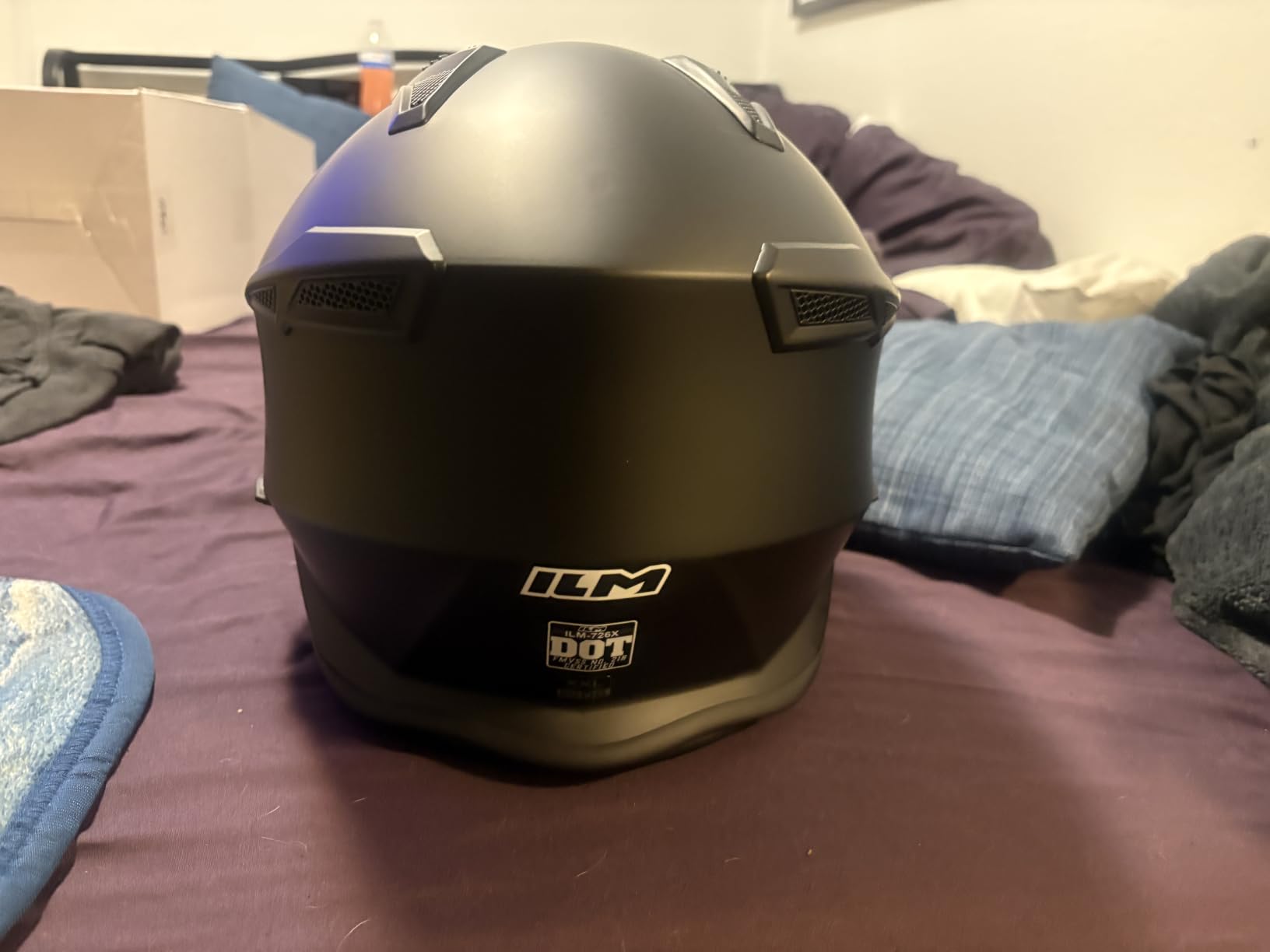 ILM Open Face Motorcycle 3/4 Half Helmet for Dirt Bike Moped ATV UTV Motocross Electric Cruiser Scooter DOT Model 726X(Matte Black,L) customer photo 1