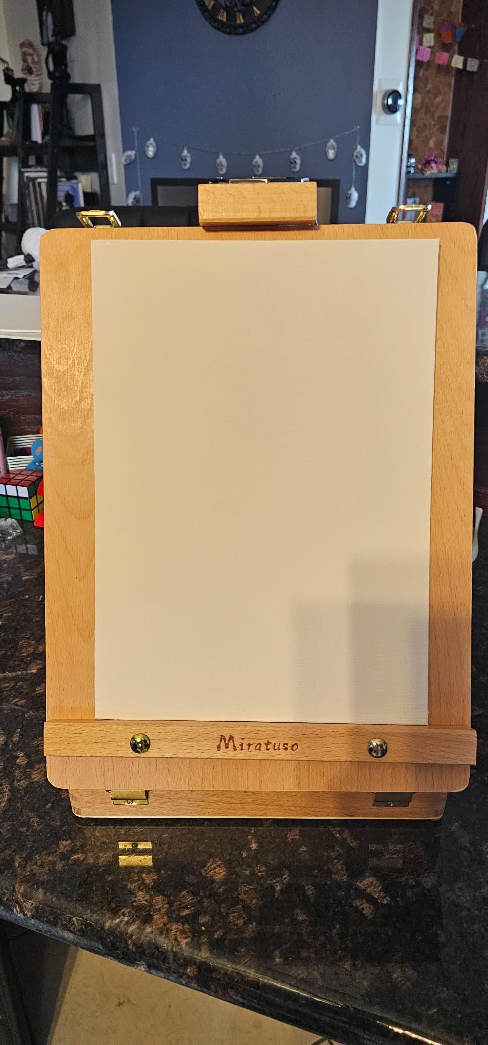 Tabletop Art Easel for Painting, Wooden Sketchbox, Portable Desktop Easel | Portable Art Easel for Beginners Professionals, Adjustable Height, Storage Compartments, Gift for Student Artist Beginner customer photo 2