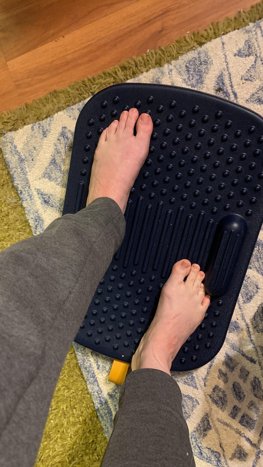 FEZIBO Standing Desk Mat with Anti Fatigue Bar customer photo 2