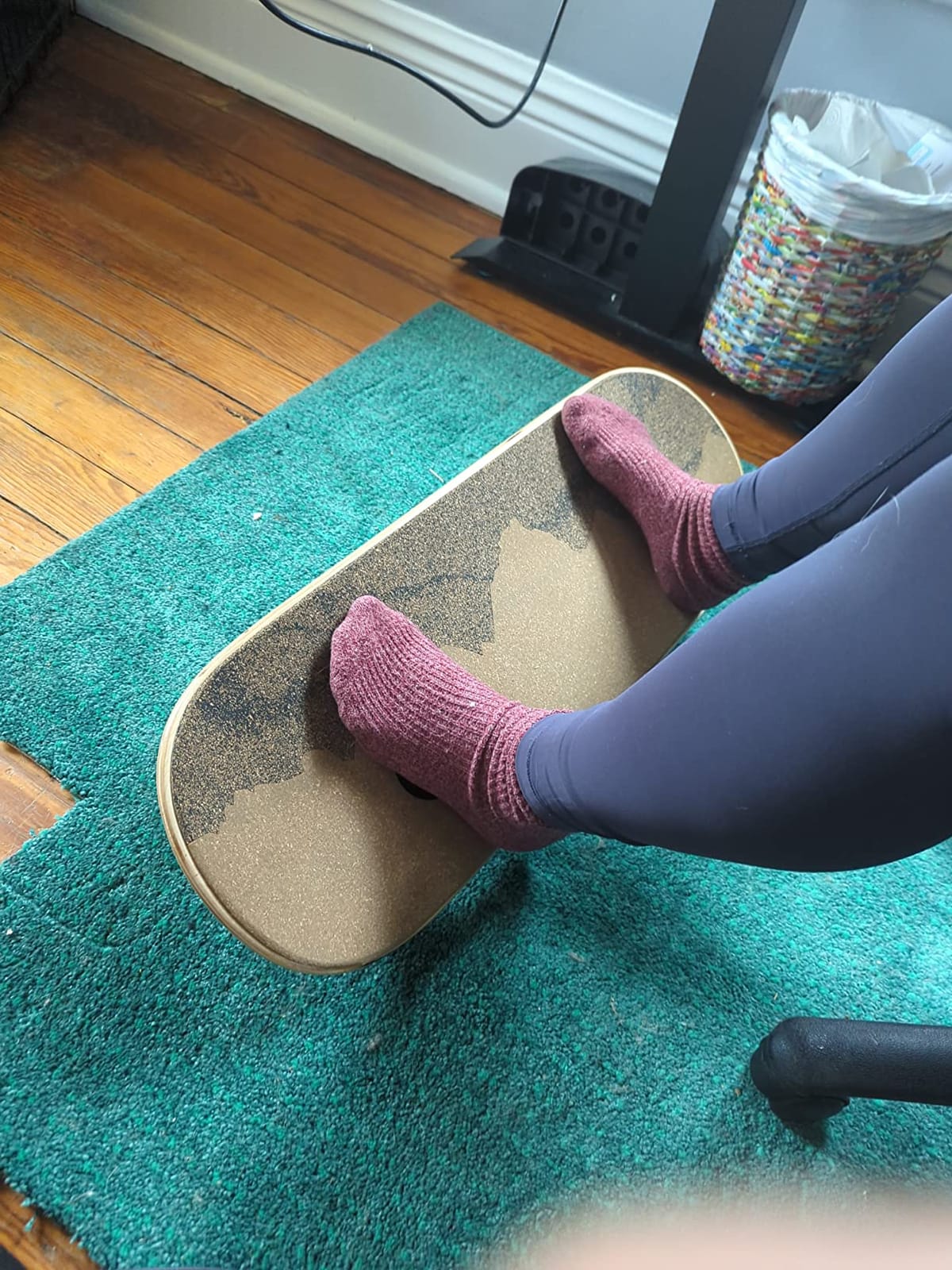 Whirly Board Wide 360˚ | Standing Desk Balance Board | Wobble Board Portable Home Gym | Snowboard Training | Surf trainer | Balance Board for Kids & Adults | Core Balance Trainer customer photo 2