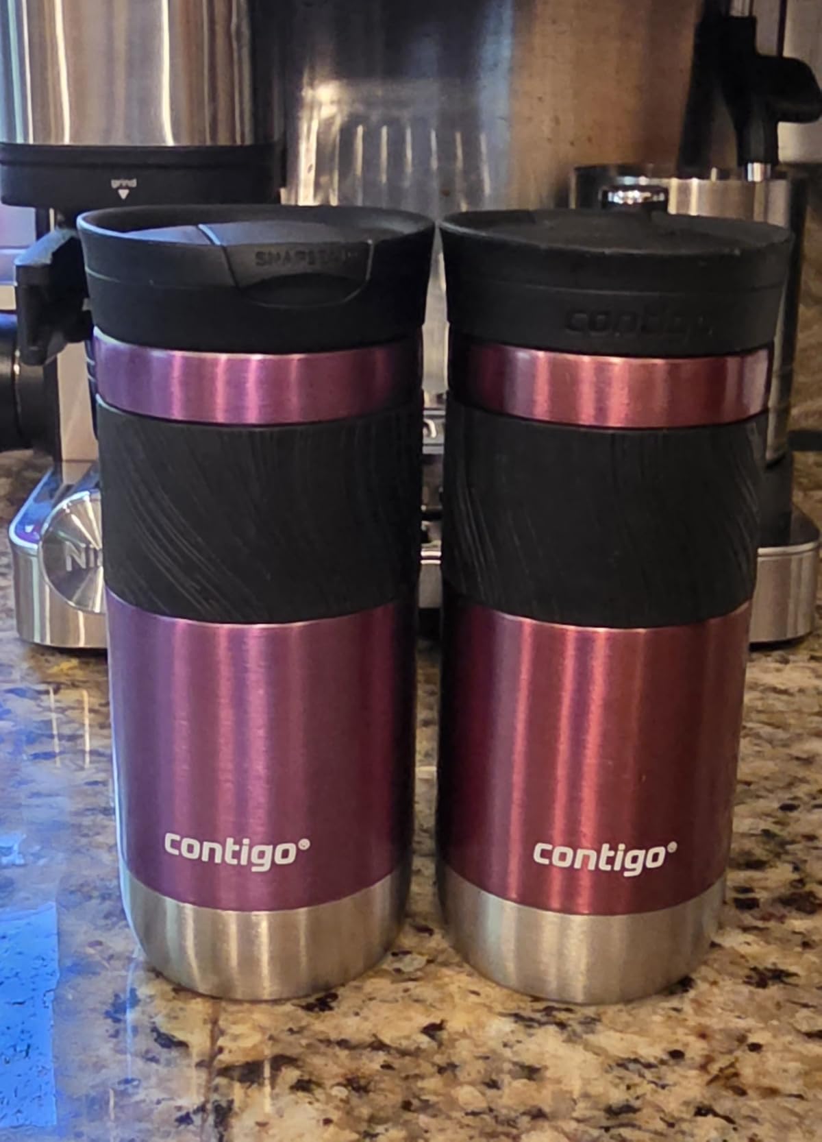 Contigo Byron Vacuum-Insulated Stainless Steel Travel Mug with Leak-Proof Lid Reusable Coffee Mug or Water Bottle BPA-Free 16oz Licorice Keeps Beverages Hot for 6 Hours or Cold for 12 Hours customer photo 1