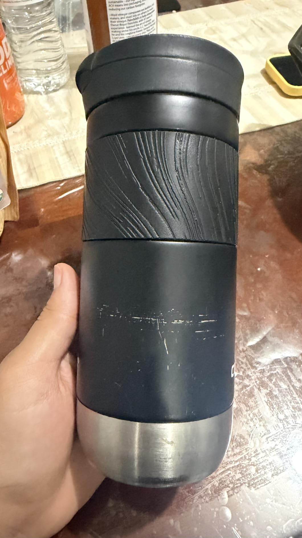 Contigo Byron Vacuum-Insulated Stainless Steel Travel Mug with Leak-Proof Lid Reusable Coffee Mug or Water Bottle BPA-Free 16oz Licorice Keeps Beverages Hot for 6 Hours or Cold for 12 Hours customer photo 2