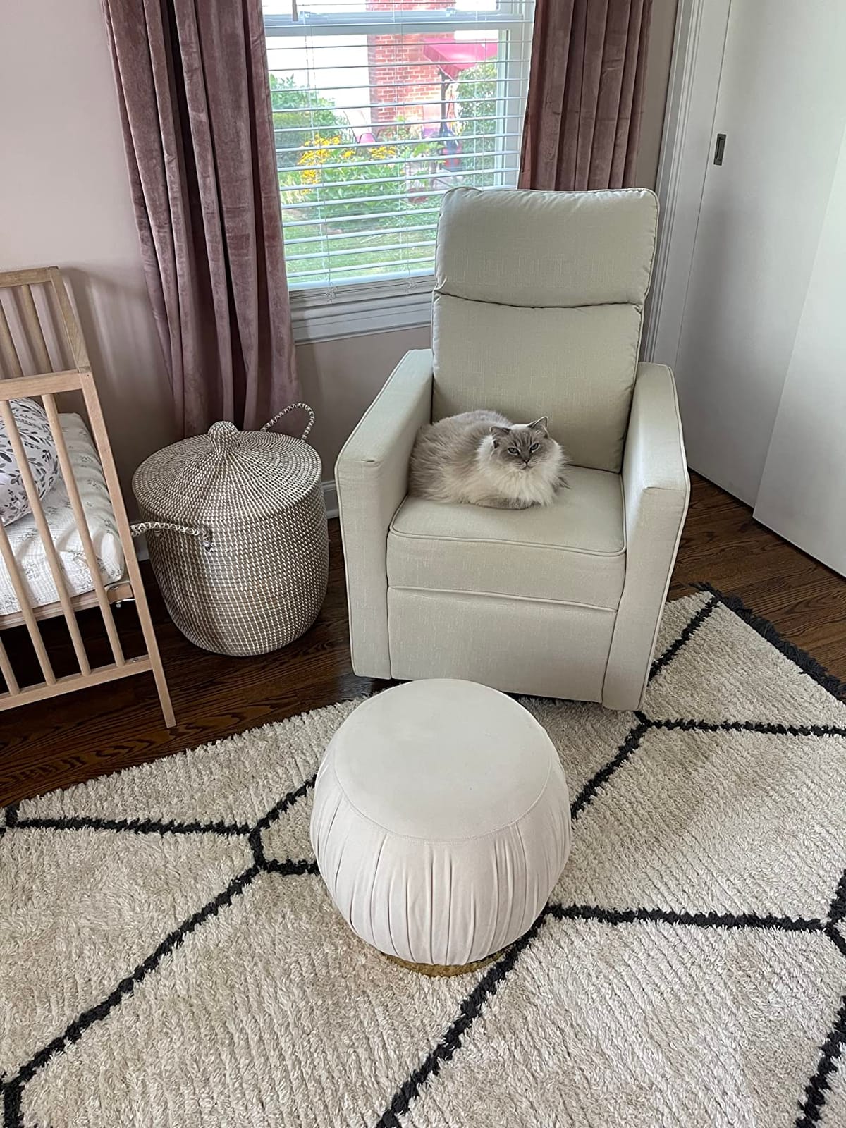 DaVinci Gabby Glider Recliner Nursery Chair w/ 360° Swivel - Misty Grey customer photo 2
