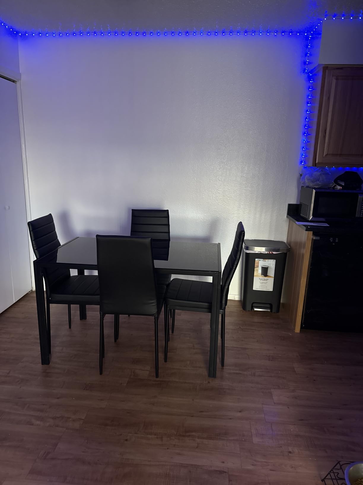 FDW | 5-Piece Dining Table Set | Black | Glass Kitchen Table customer photo 2