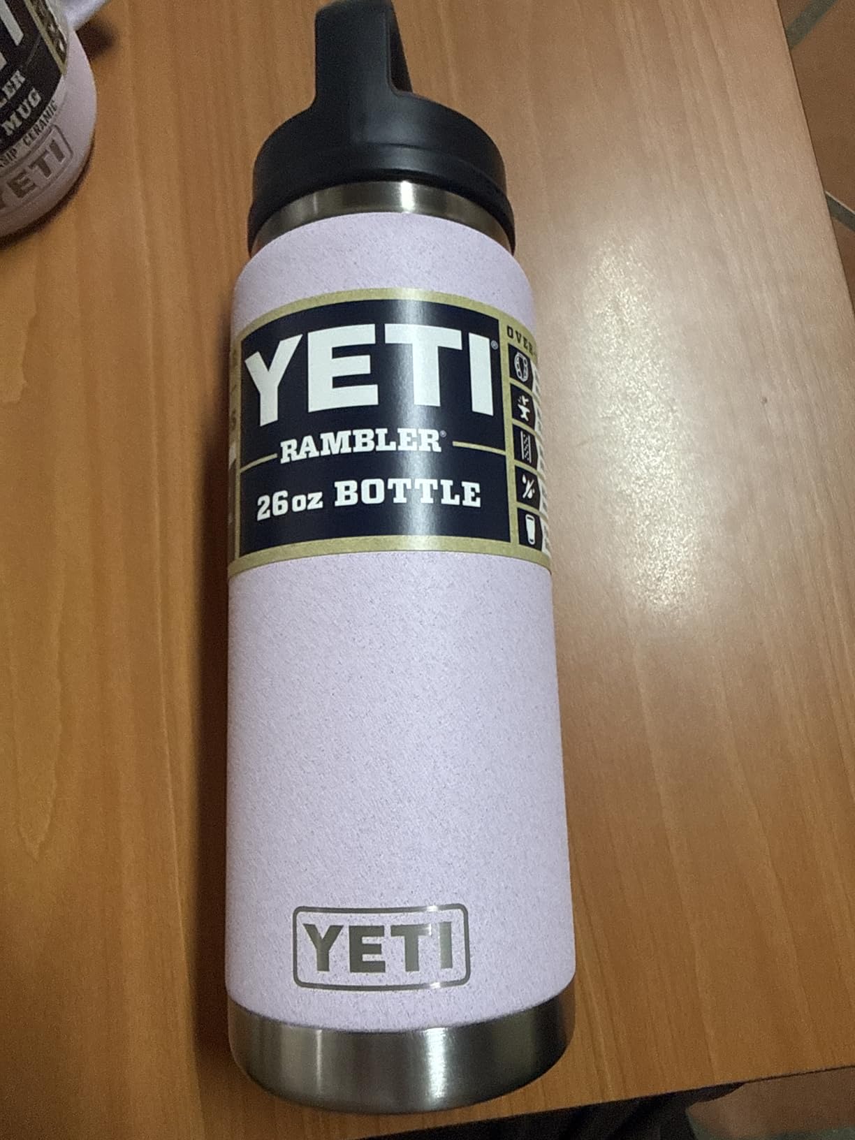 YETI Rambler 26 oz Bottle, Vacuum Insulated, Stainless Steel with Chug Cap, Black customer photo 1