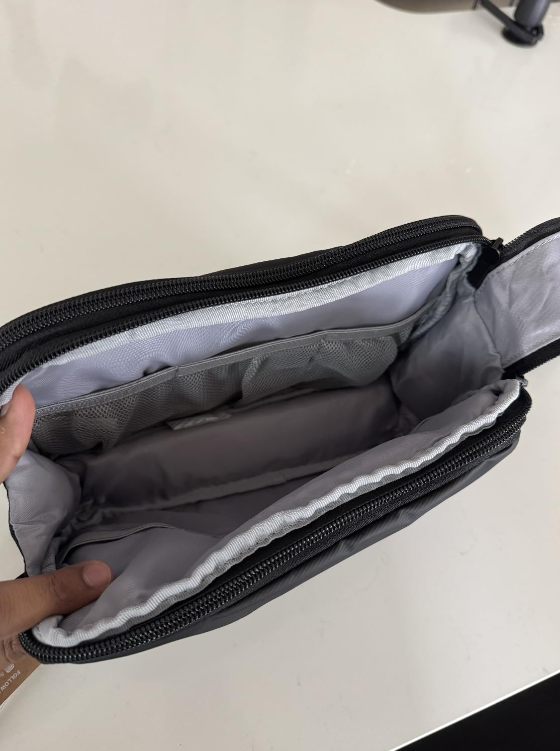BAGSMART Toiletry Bag for Men, Travel Toiletry Organizer Dopp Kit Water-resistant Shaving Bag for Toiletries Accessories, Door Room Essentials, Black-medium customer photo 2