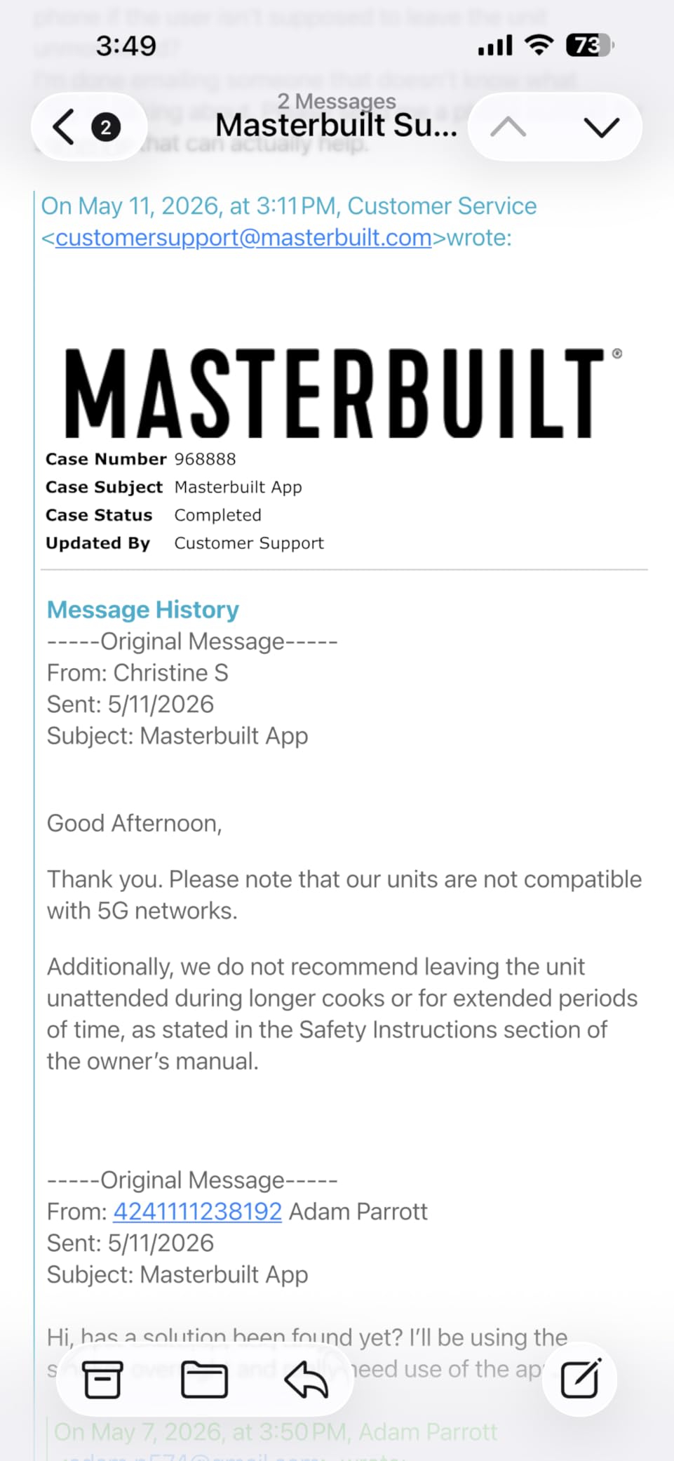 Masterbuilt® Gravity Series® 1050 Smoker Grill - Digital Charcoal Combo Grill with Free App, 1,050 Cooking Square Inches in Black, Model MB20041220 customer photo 2
