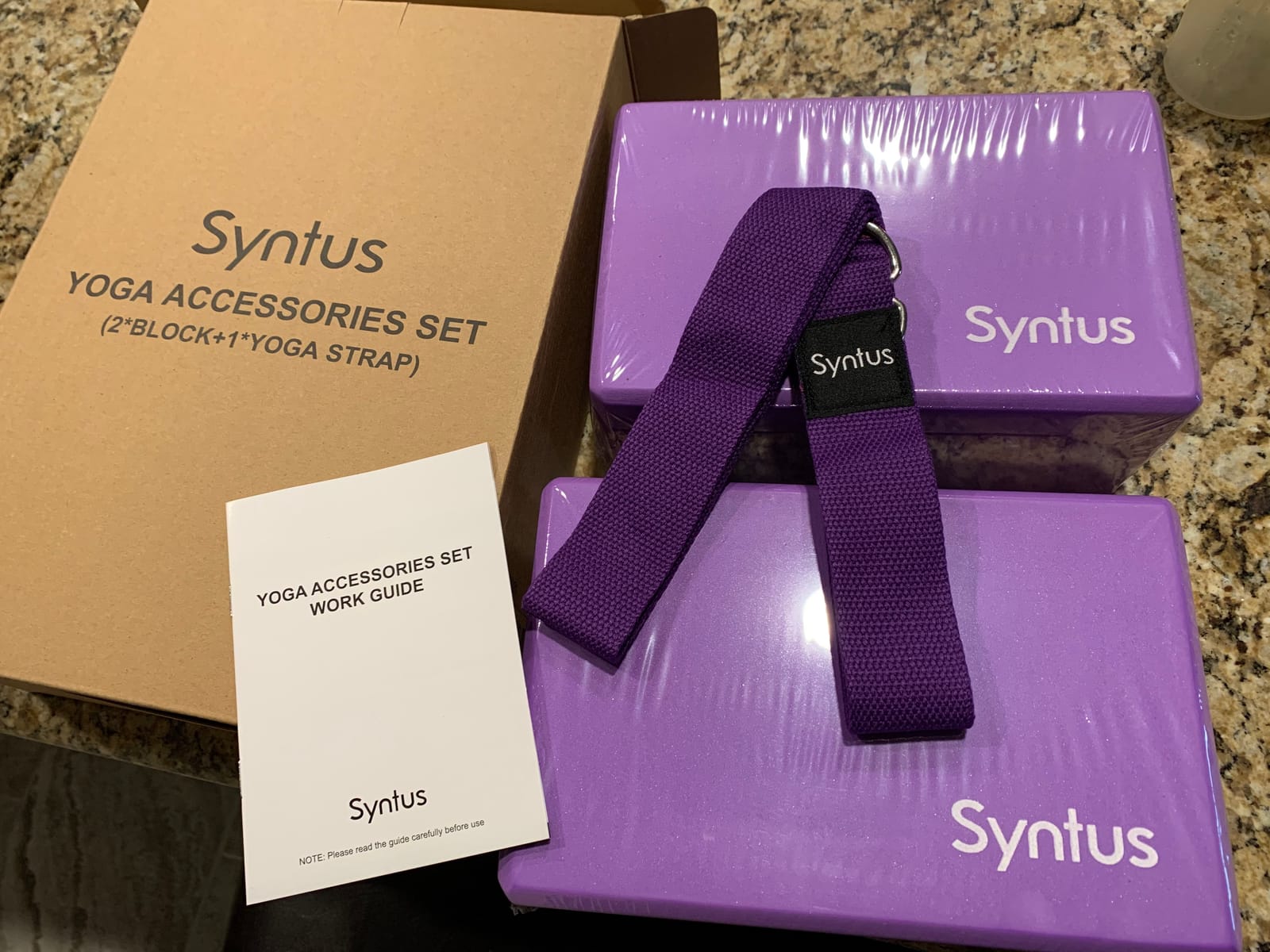Syntus Yoga Block & Strap Set for Fitness, Pilates, Stretching and Toning customer photo 2