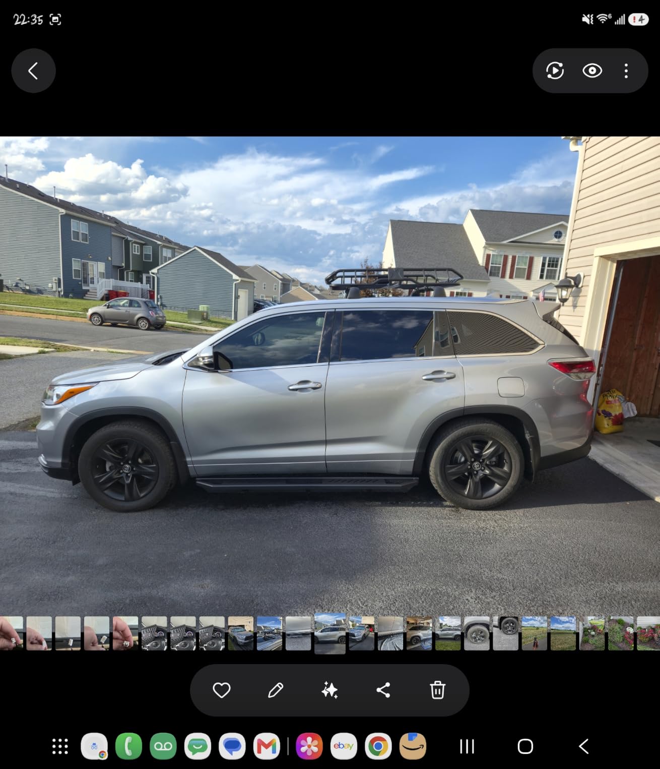 Tyger Auto TG-RK1B942B Heavy Duty Roof Mounted Cargo Basket Rack | L57.5 x W42 x H6 | Roof Top Luggage Carrier | with Wind Fairing, Black customer photo 2