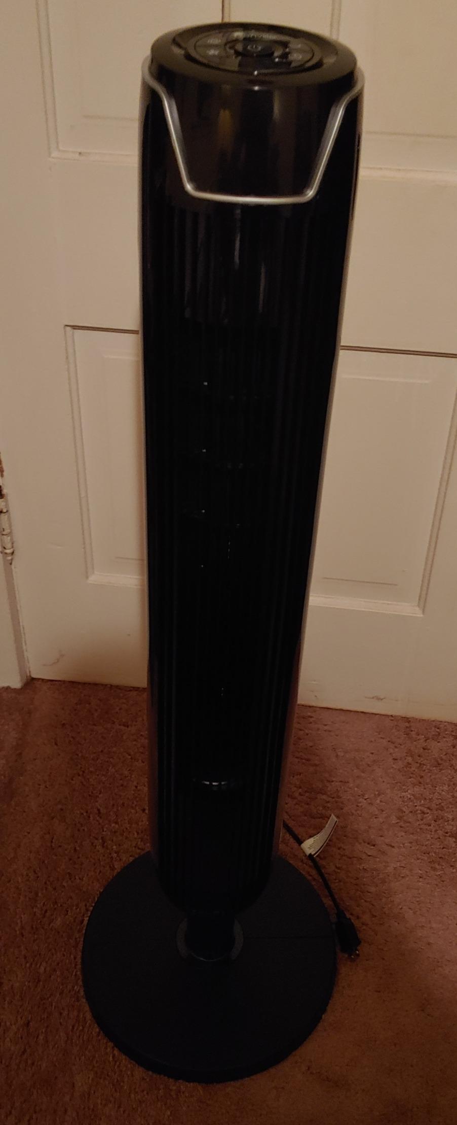 Senville Bladeless Oscillating Tower Fan for Bedroom, Remote, Quiet, Black customer photo 2