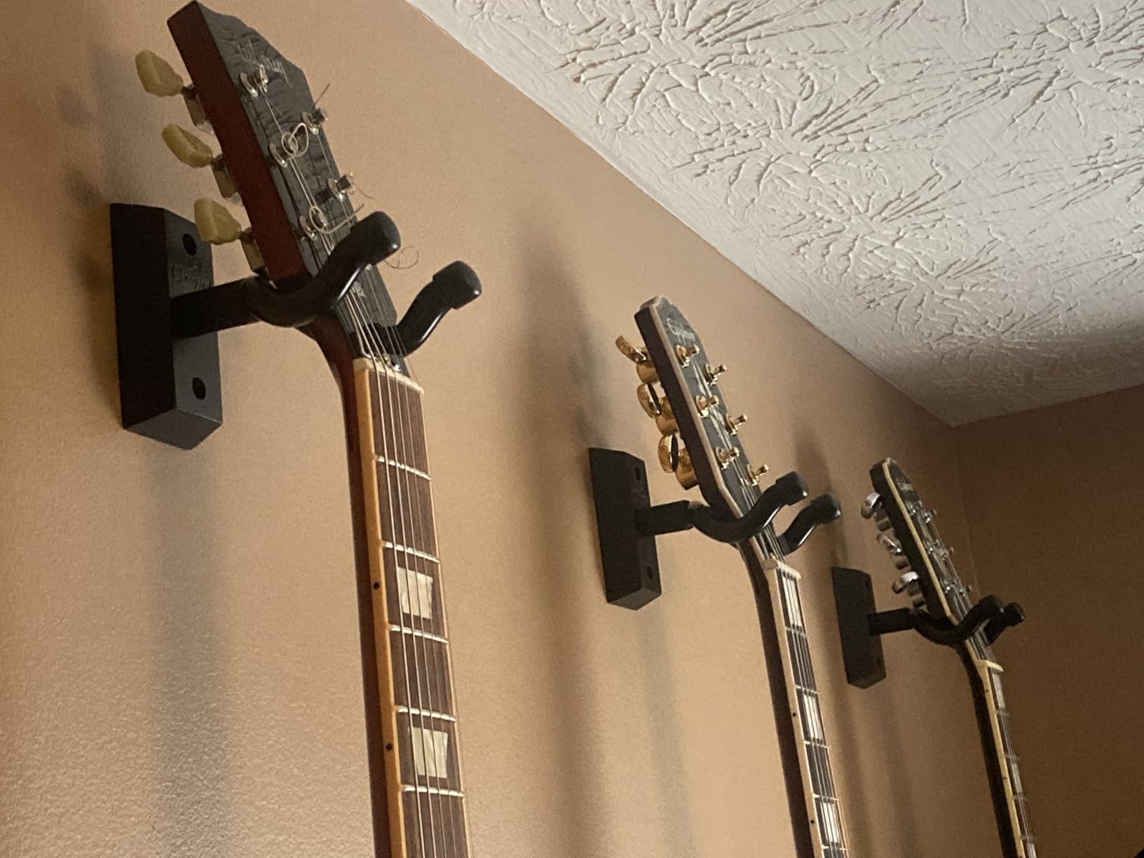SNIGJAT Guitar Wall Mount 2 Pack, U-Shaped Wood Guitar Hanger Wall Hook customer photo 1