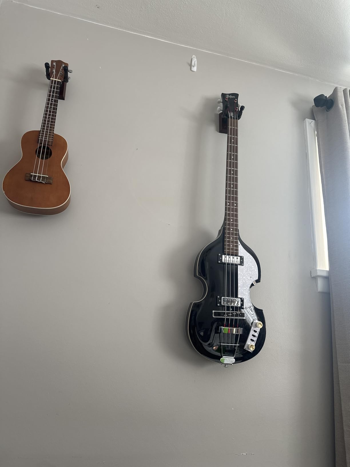 SNIGJAT Guitar Wall Mount 2 Pack, U-Shaped Wood Guitar Hanger Wall Hook customer photo 2