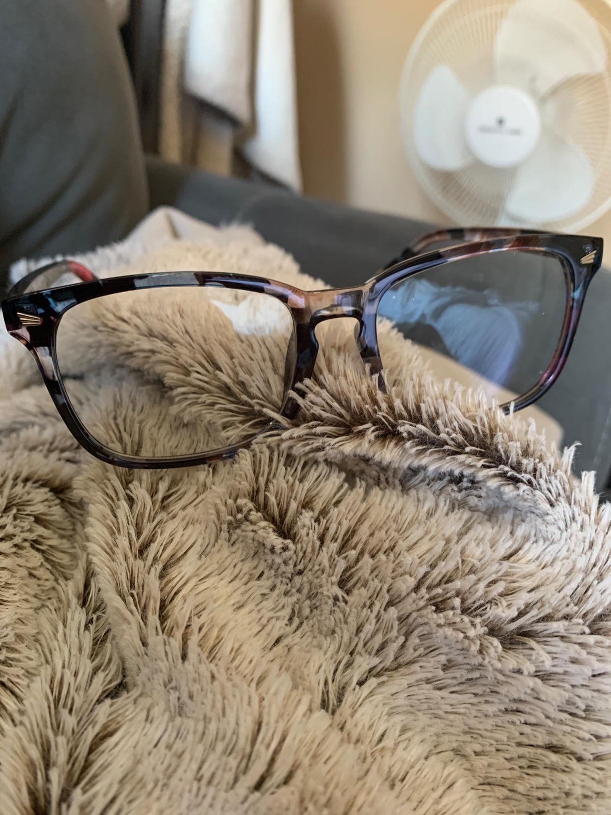 MEETSUN Blue Light Blocking Glasses, Anti Eye Strain Headache (Sleep Better),Computer Reading Glasses UV400 Transparent Lens (Black+Leopard+Tortoise, 53) customer photo 2