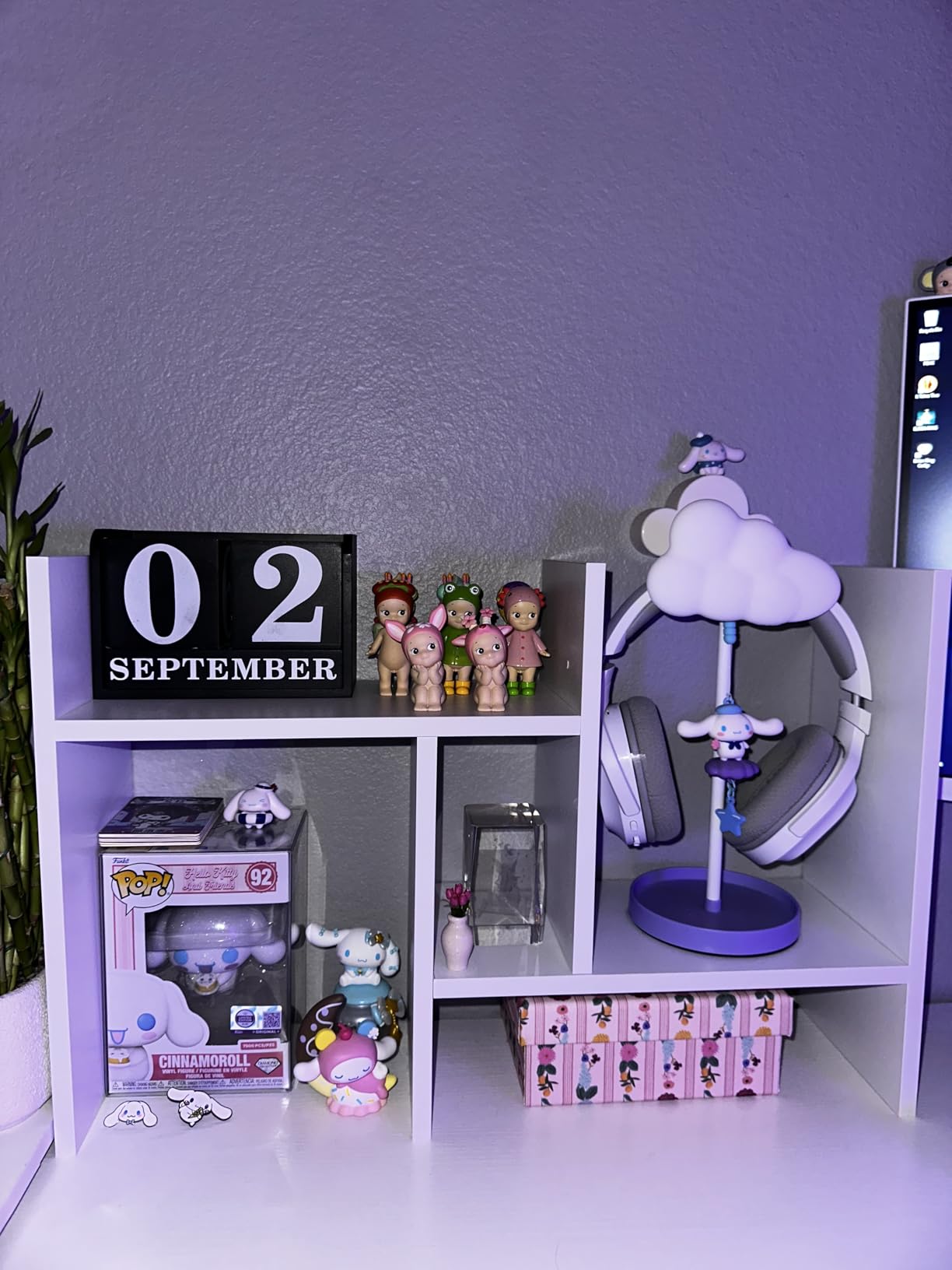 Jerry & Maggie Desktop Organizer Office Storage Rack Adjustable Wood Display Shelf Free Style Double H, Multi-Functional Mini Bookshelf for Desk Natural Stand (White) customer photo 2