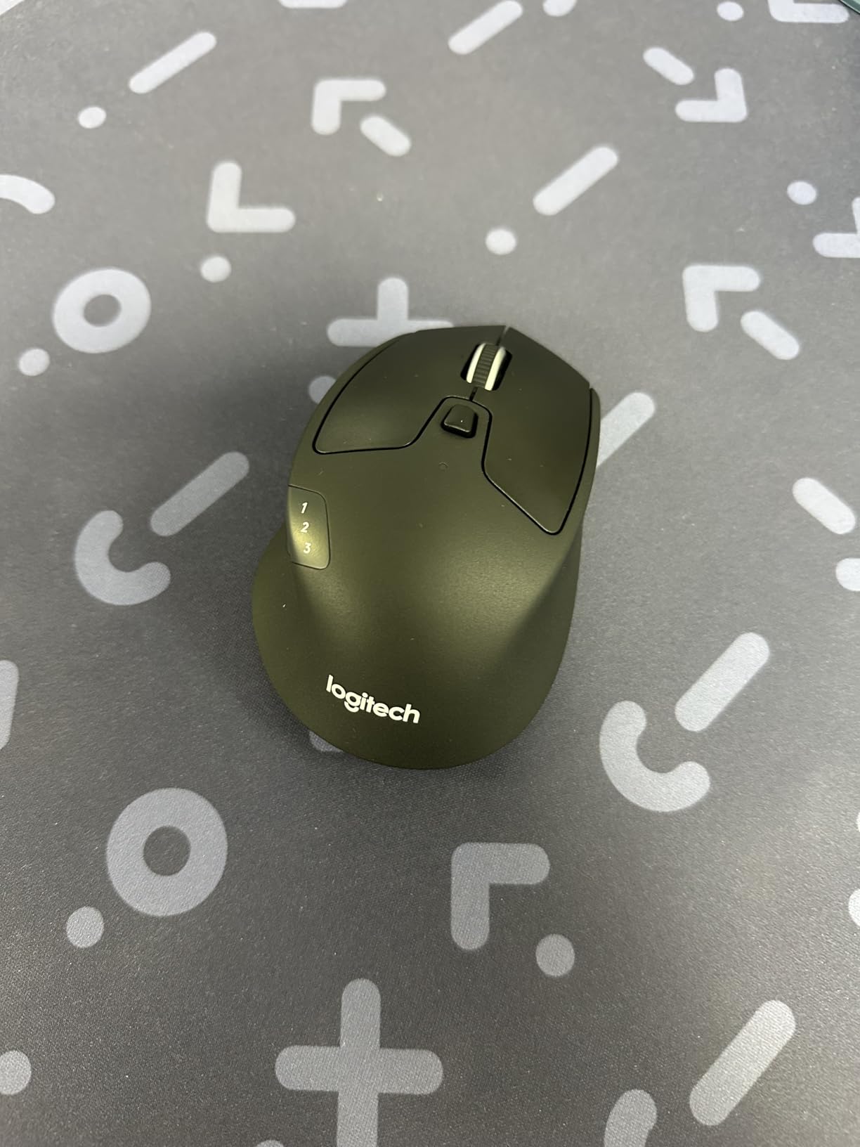 Logitech M720 Triathalon Full Size Multi-Device Wireless Mouse - Black customer photo 2
