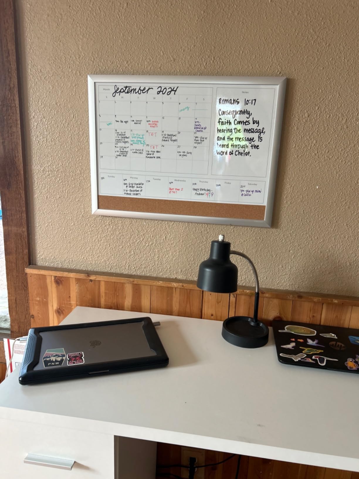 U Brands Magnetic Dry Erase 4-in-1 Calendar White Board, 24
