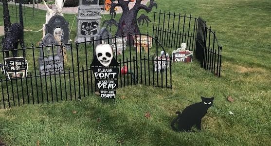 Halloween Decorations Outdoor, 6ct Black Cat Decor Yard Signs with Stakes, Scary Silhouette with Glow in Dark Eyes, Corrugated Plastic, Waterproof Lawn Decorations for Kids Family Home Party customer photo 1