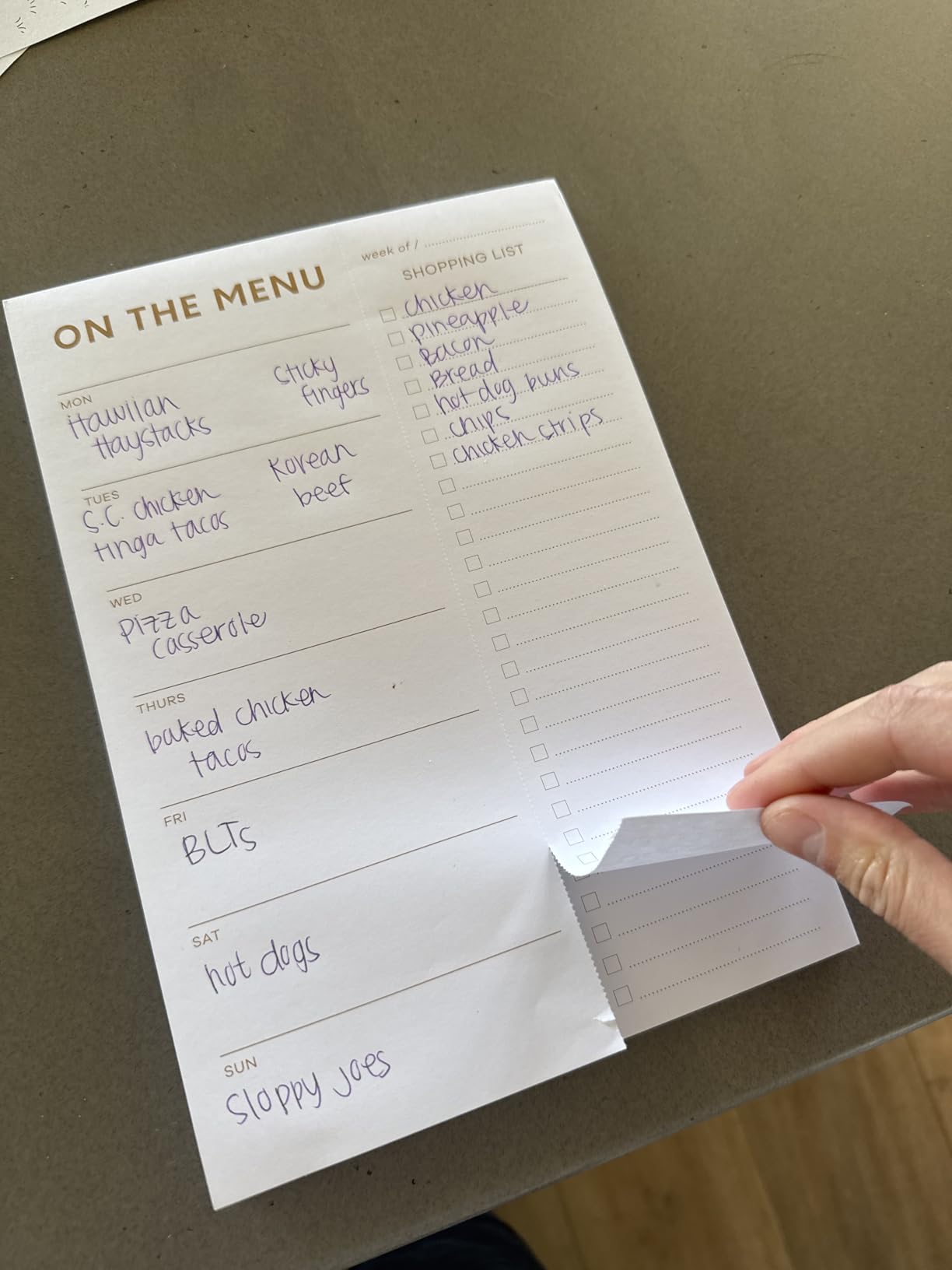 Sweetzer & Orange Gold Meal Planner and Grocery List Magnetic Notepad. 7x10” Meal Planning Pad with Tear Off Shopping List. Plan Weekly Menu Food for Weight Loss or Dinner List for Family! customer photo 1